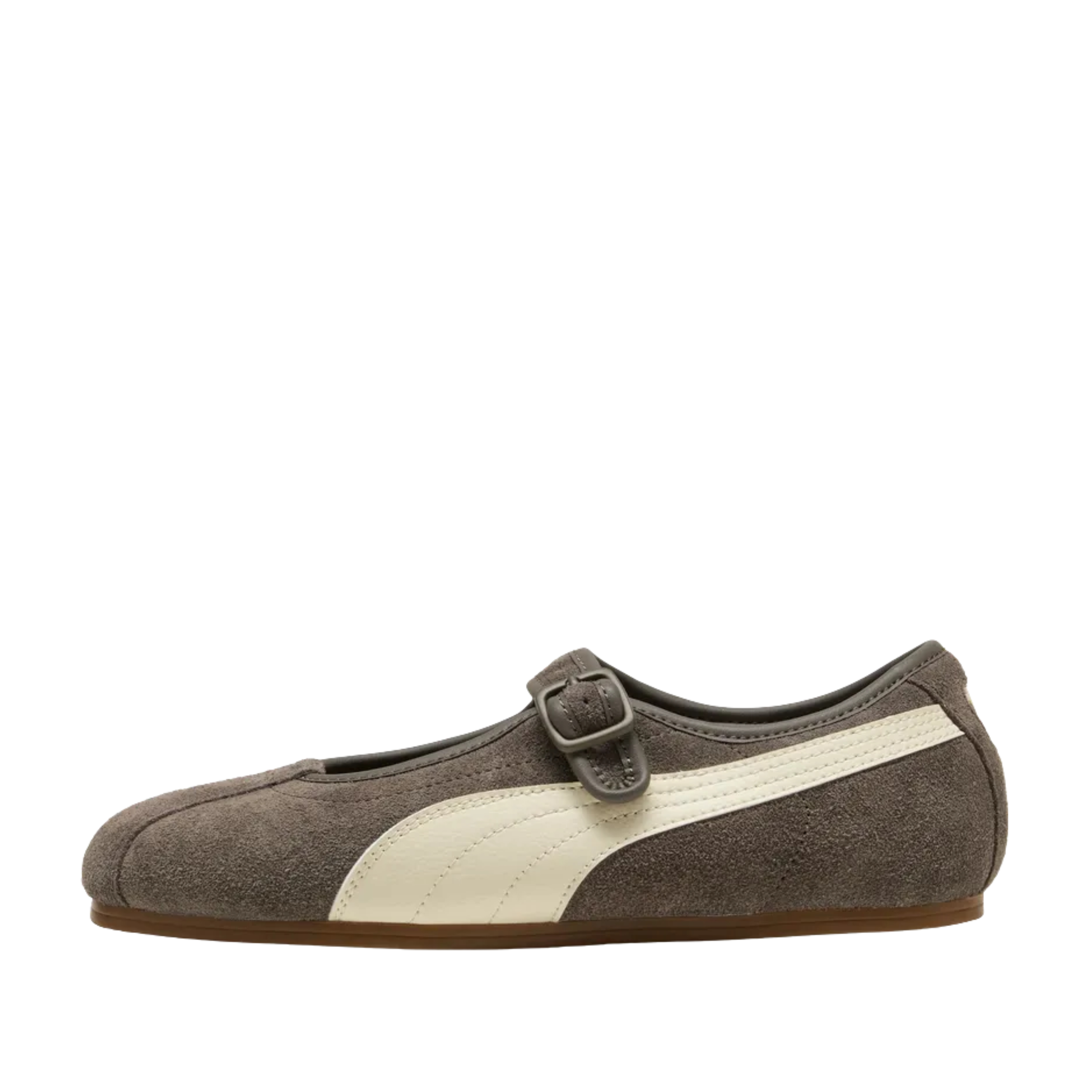 BALLERINE MARY JANE EFFETTO SUEDE DONNA MARRONE