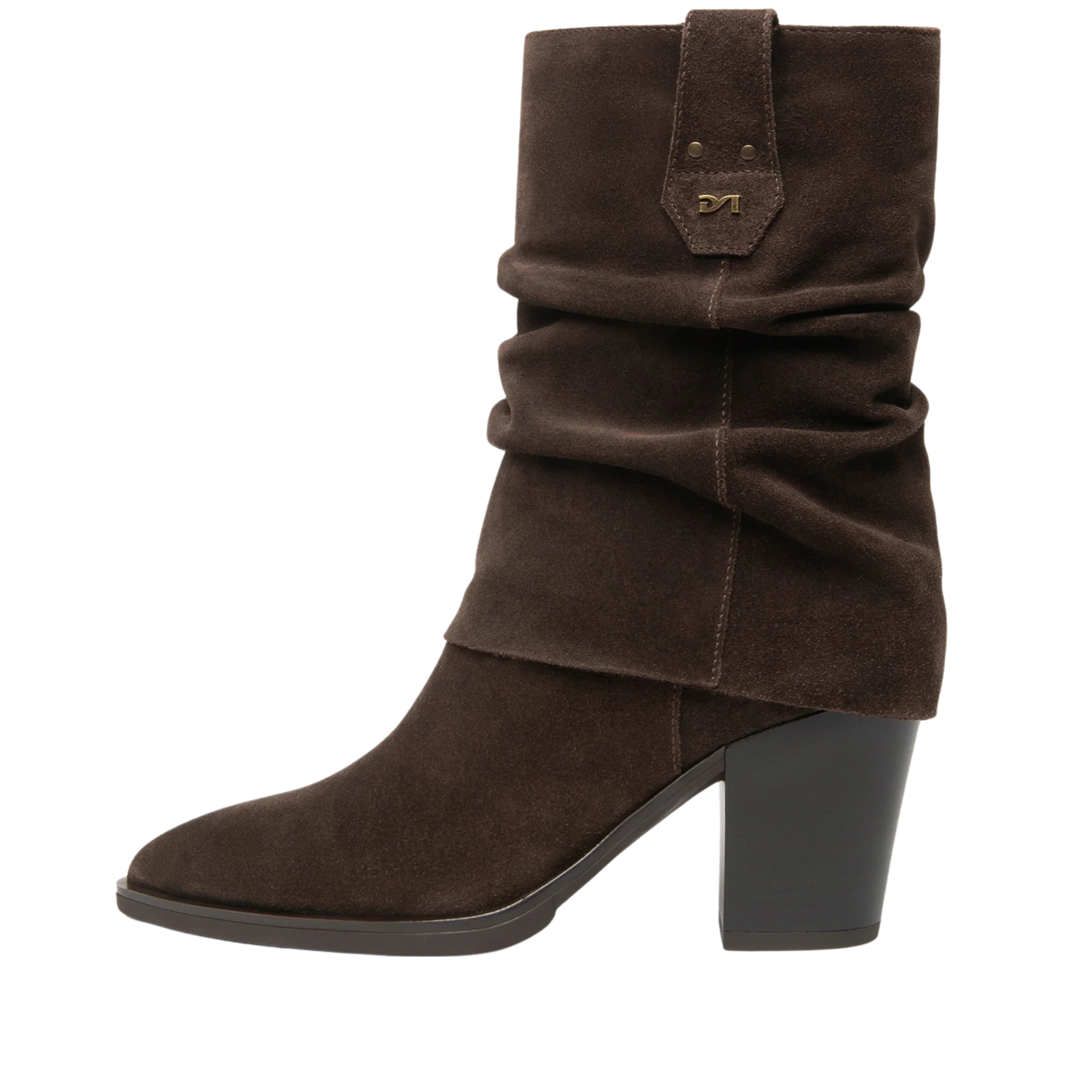 STIVALI TACCO BASSO STILE TEXANO IN PELLE DONNA TESTA DI MORO