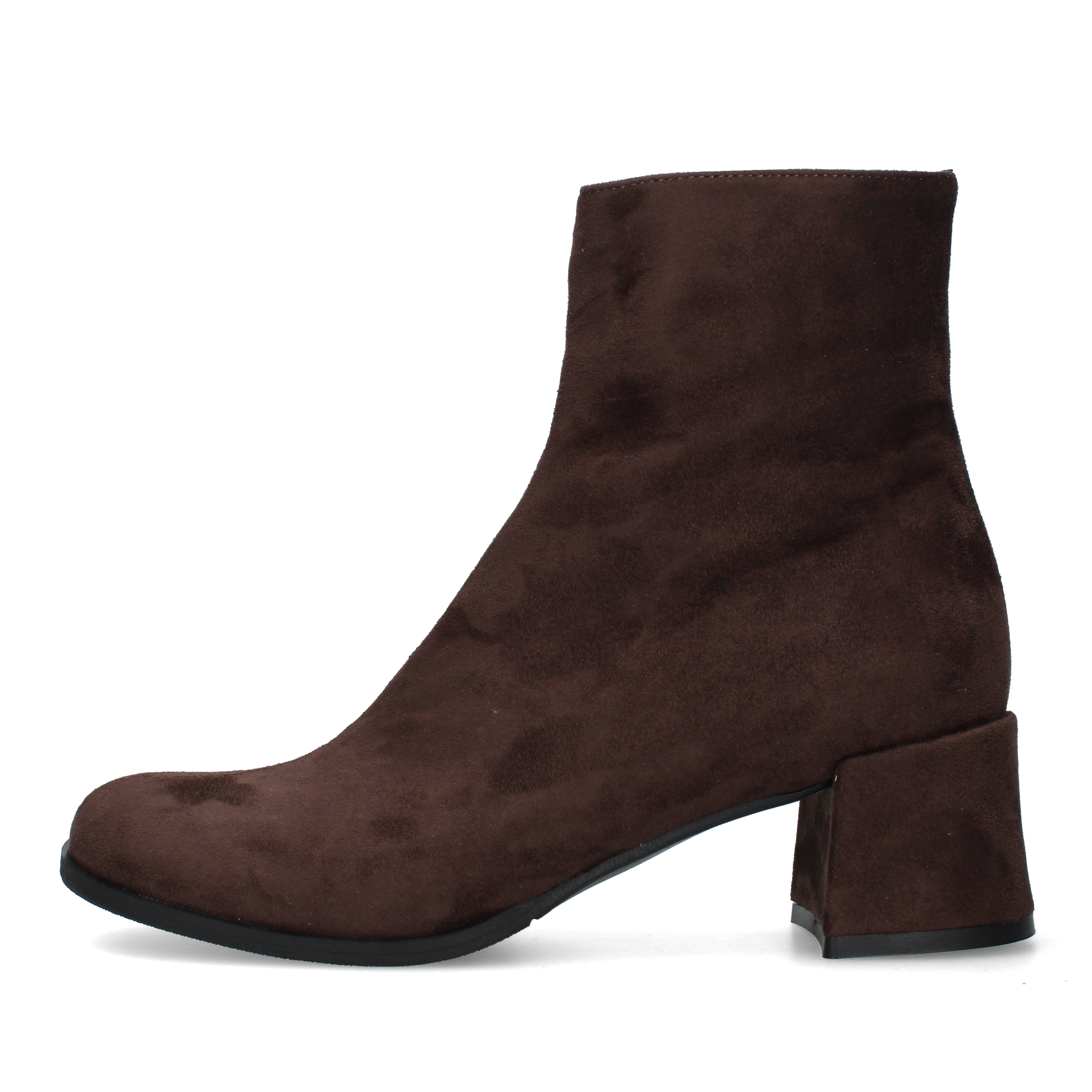STIVALETTI TACCO ALTO CON ZIP LATERALE DONNA MARRONE