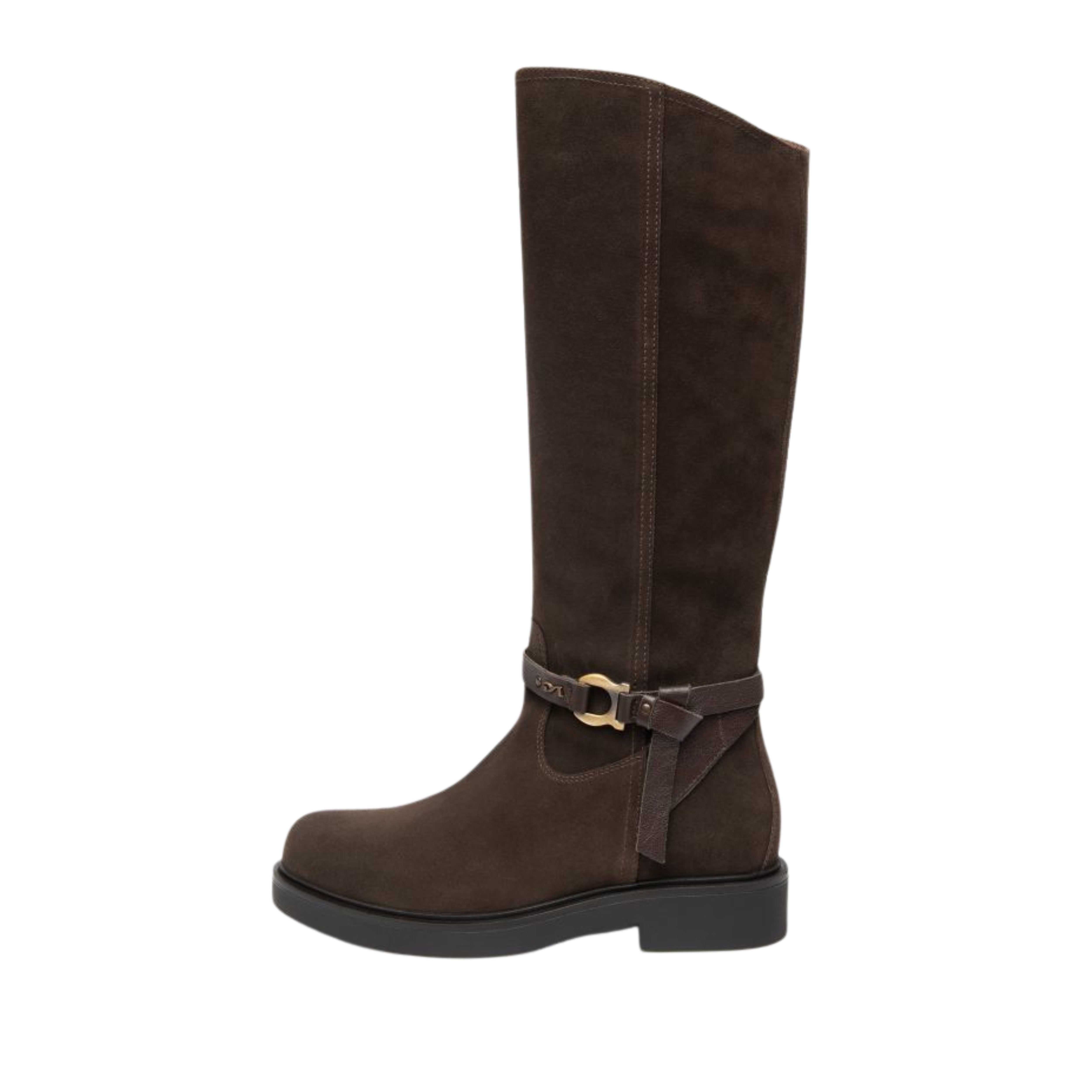 STIVALI TACCO BASSO ELEGANTI DONNA MARRONE