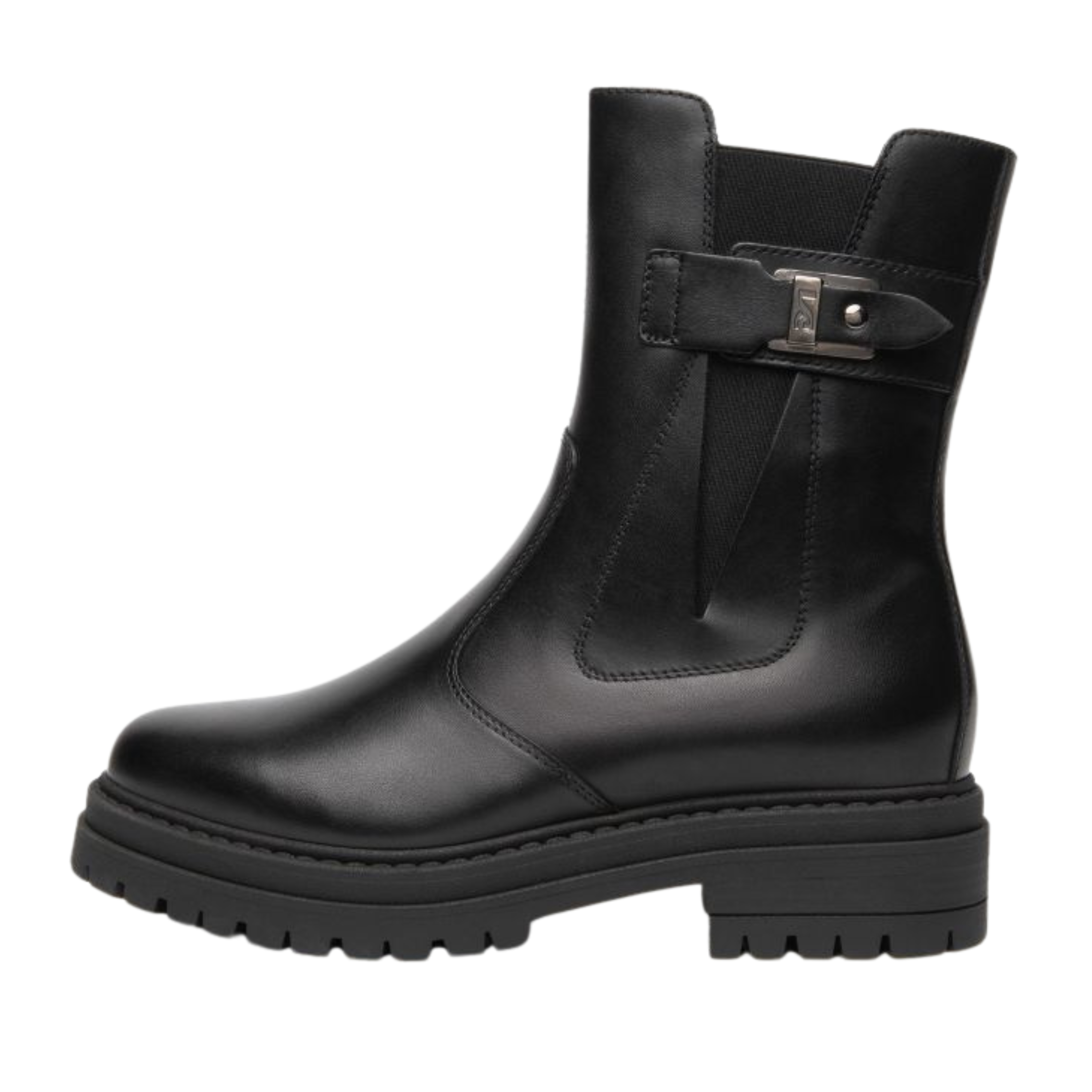 STIVALETTI TACCO BASSO A BLOCCO CHELSEA DONNA NERO