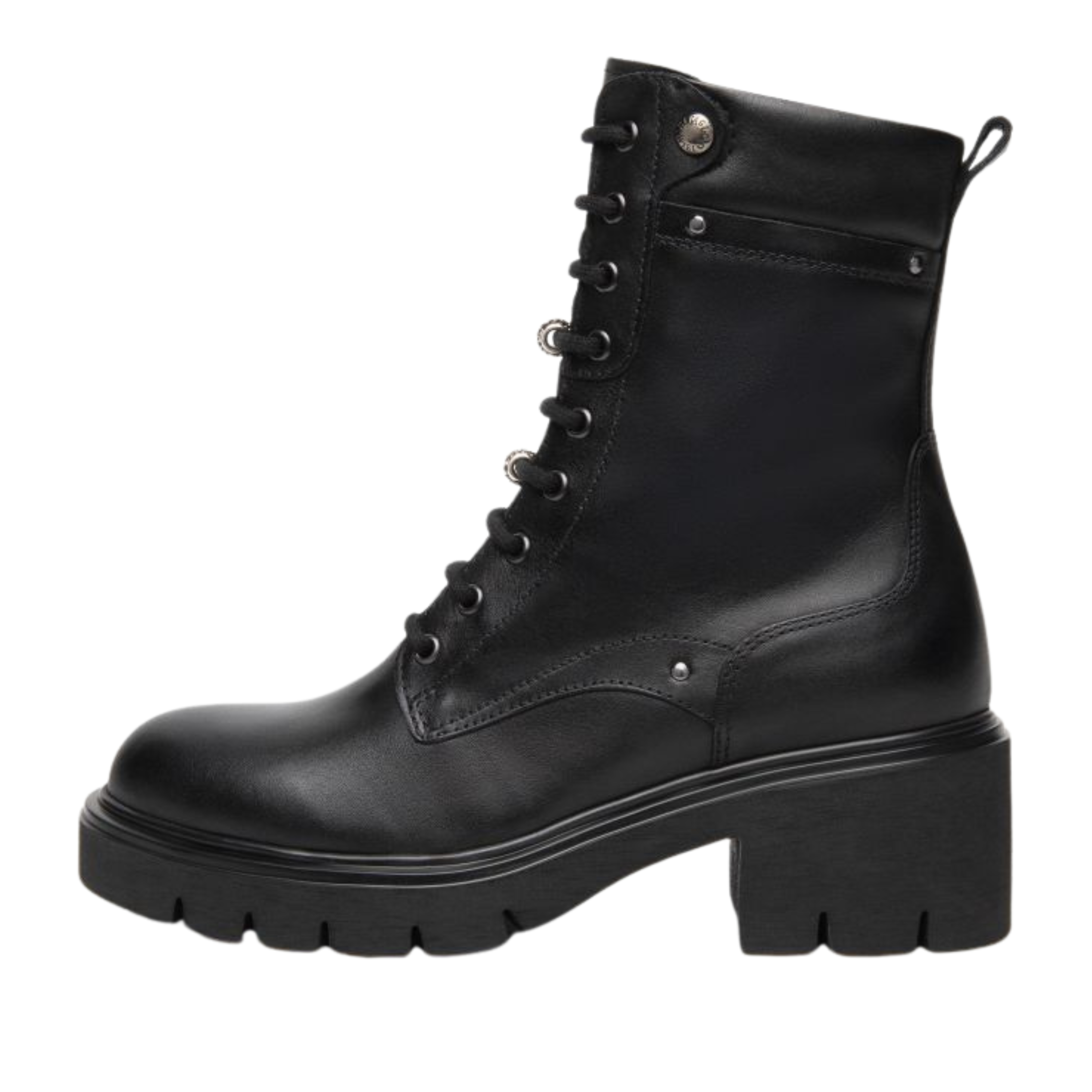 ANFIBI CON STRINGHE E PLATEAU DONNA NERO