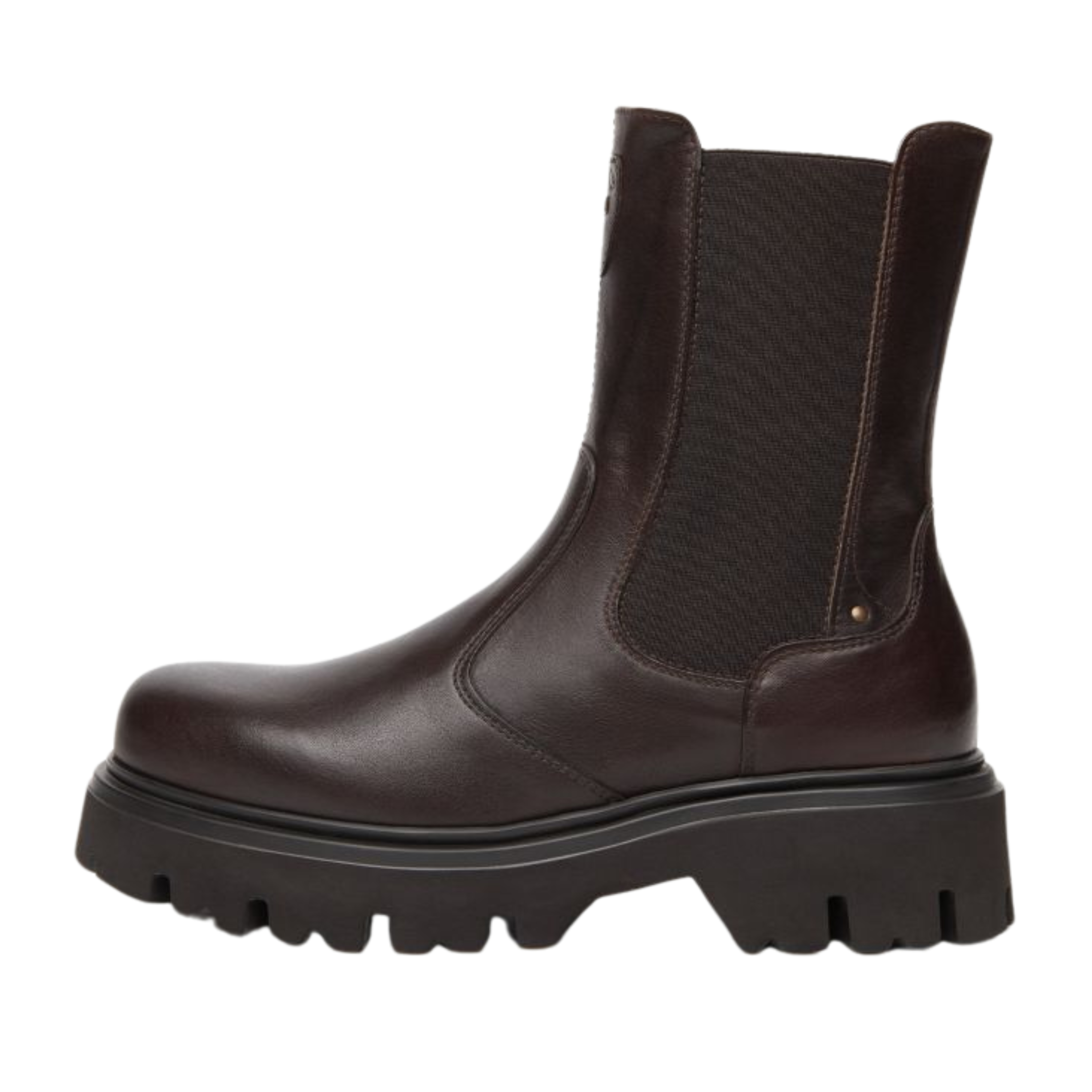 STIVALETTI A TACCO BASSO CASUAL DONNA MARRONE