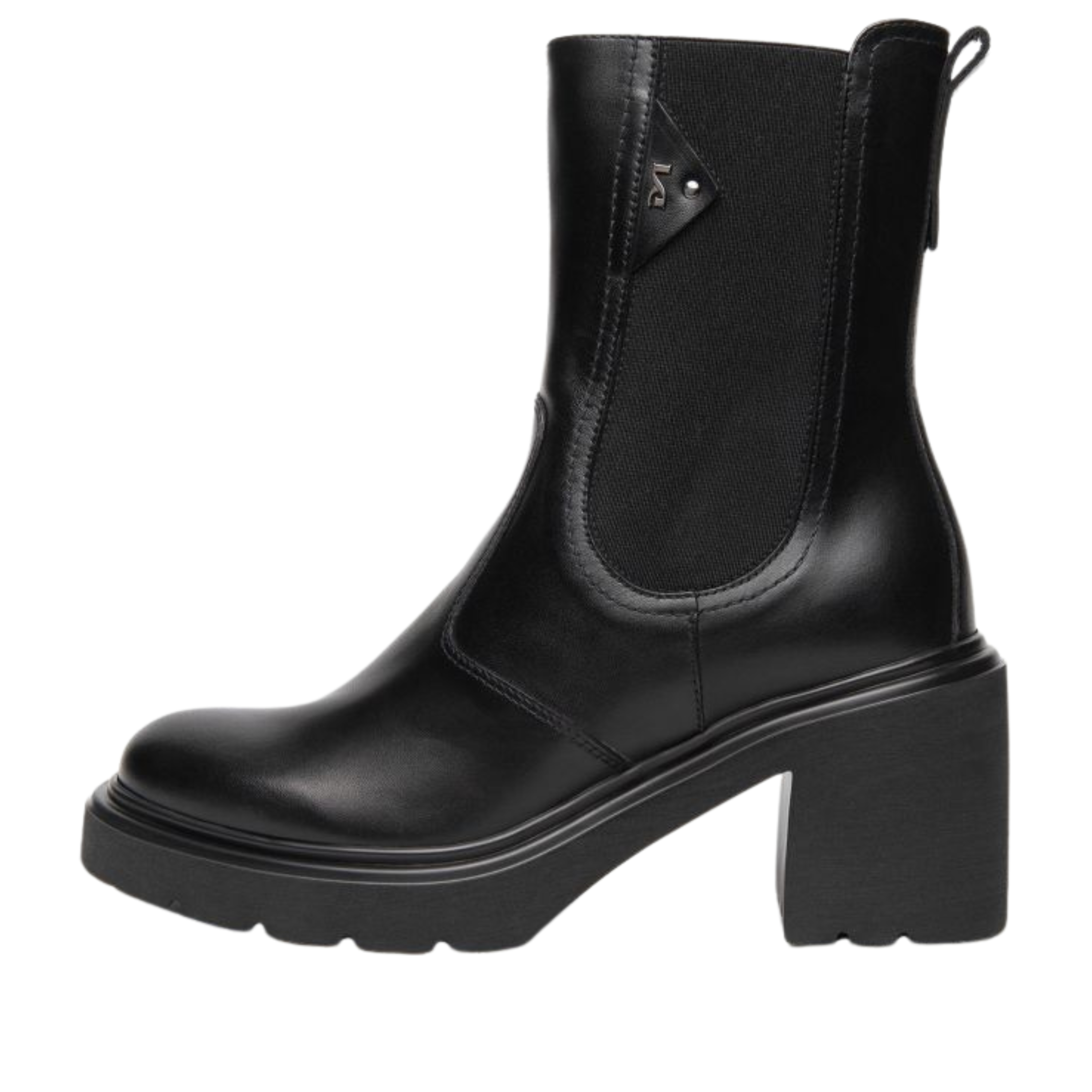 STIVALETTI A TACCO ALTO CHELSEA LINEA PULITA DONNA NERO