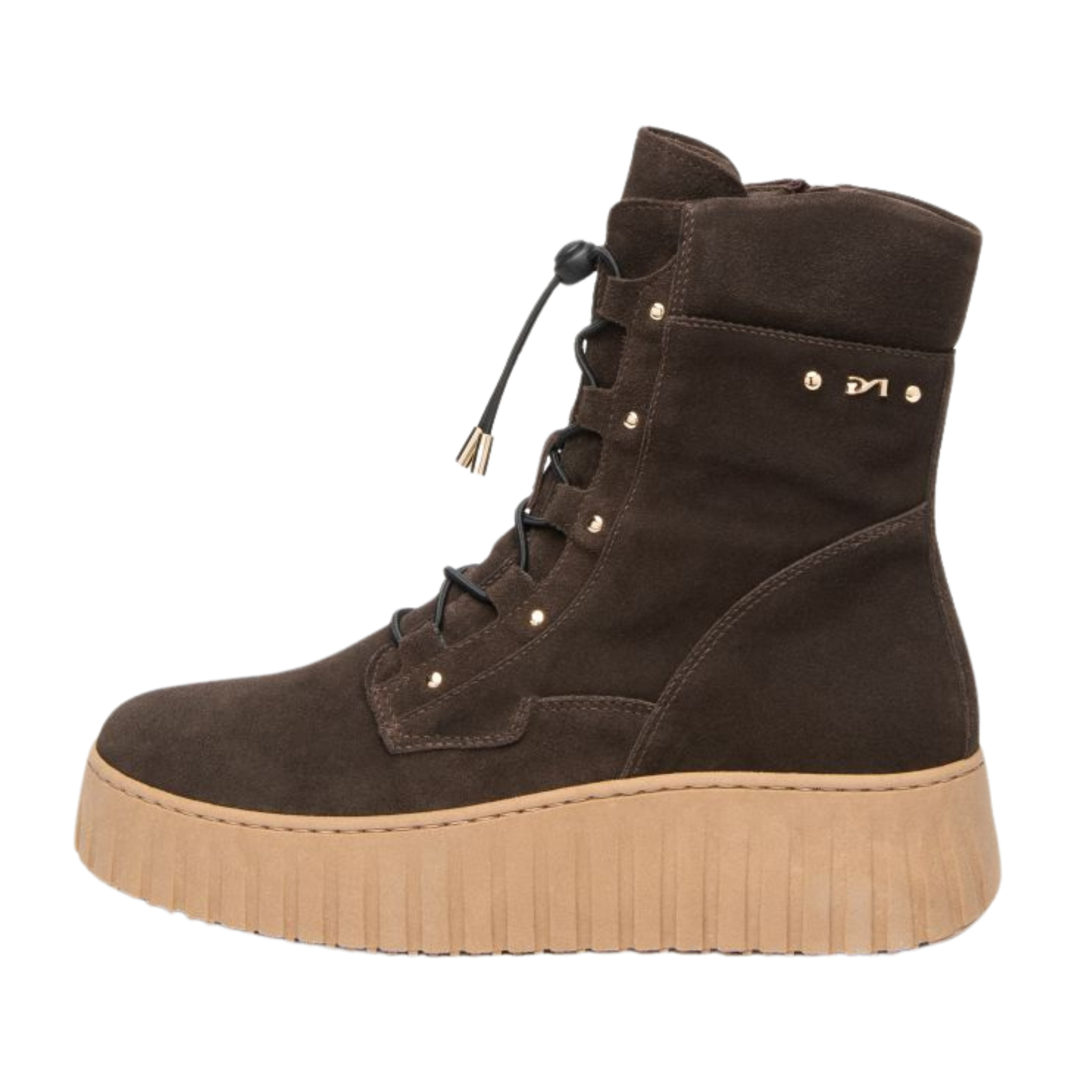STIVALETTI PLATFORM IN SUEDE DONNA MARRONE