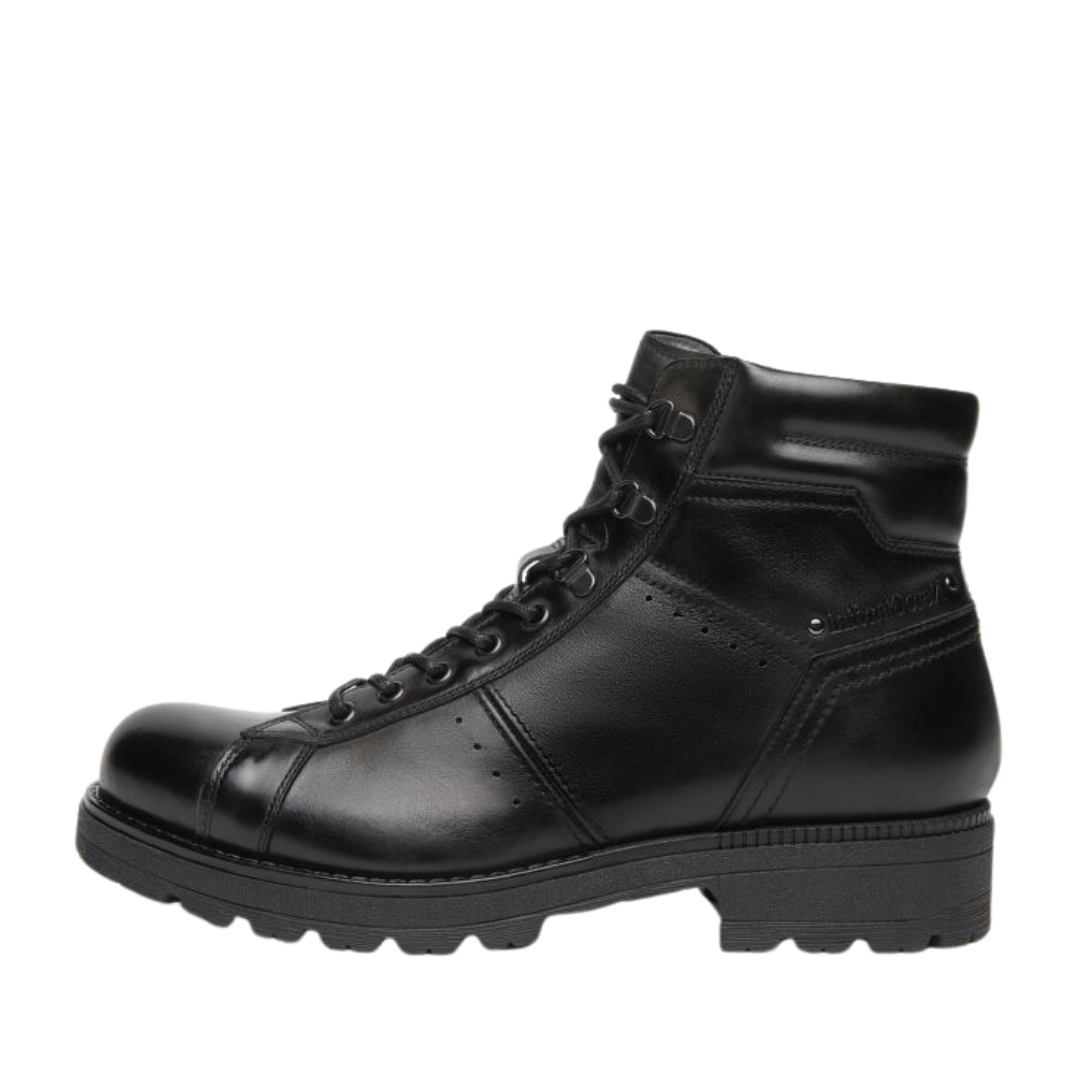 ANFIBI A TACCO BASSO STRINGATI CON ZIP UOMO NERO