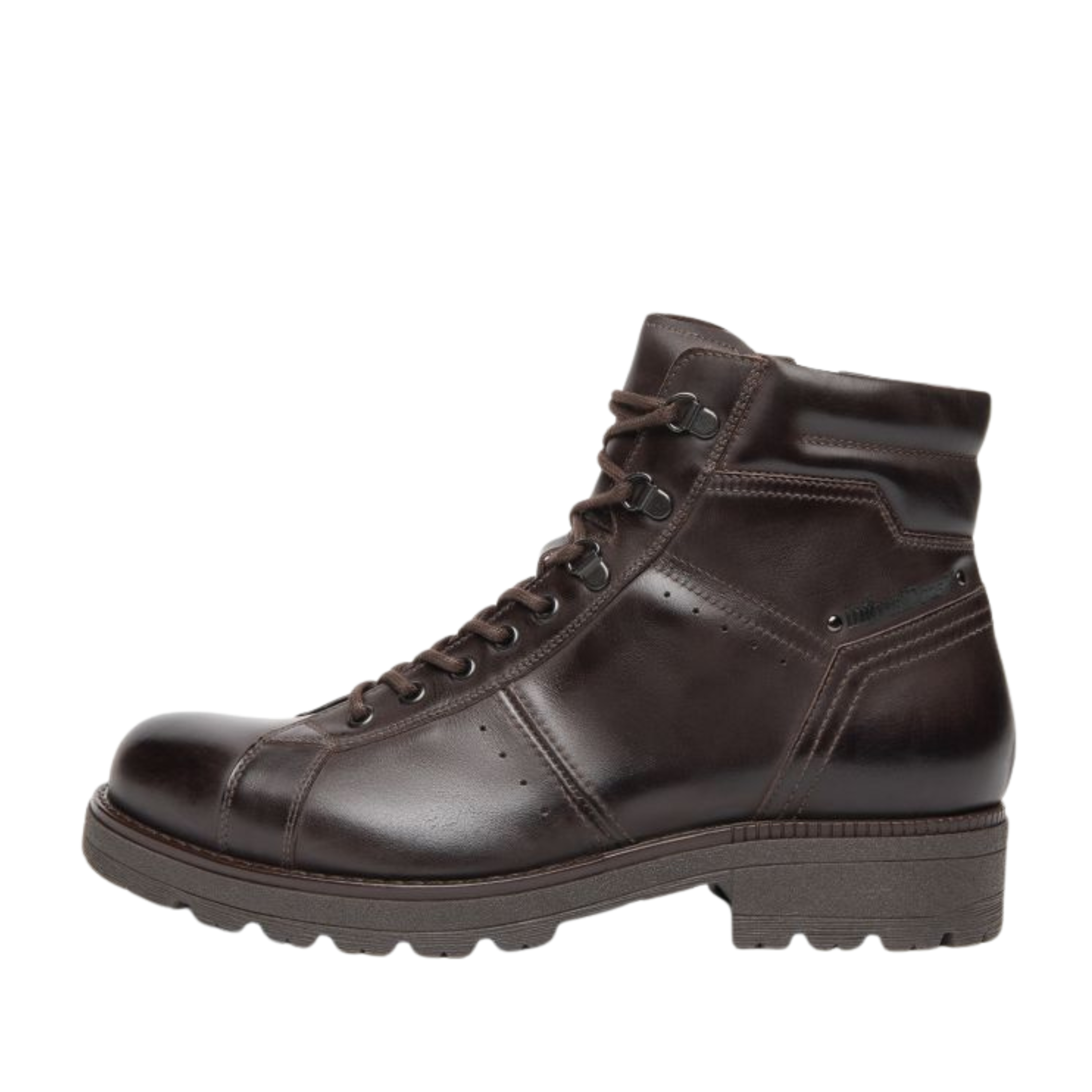 ANFIBI A TACCO BASSO STRINGATI CON ZIP UOMO MARRONE
