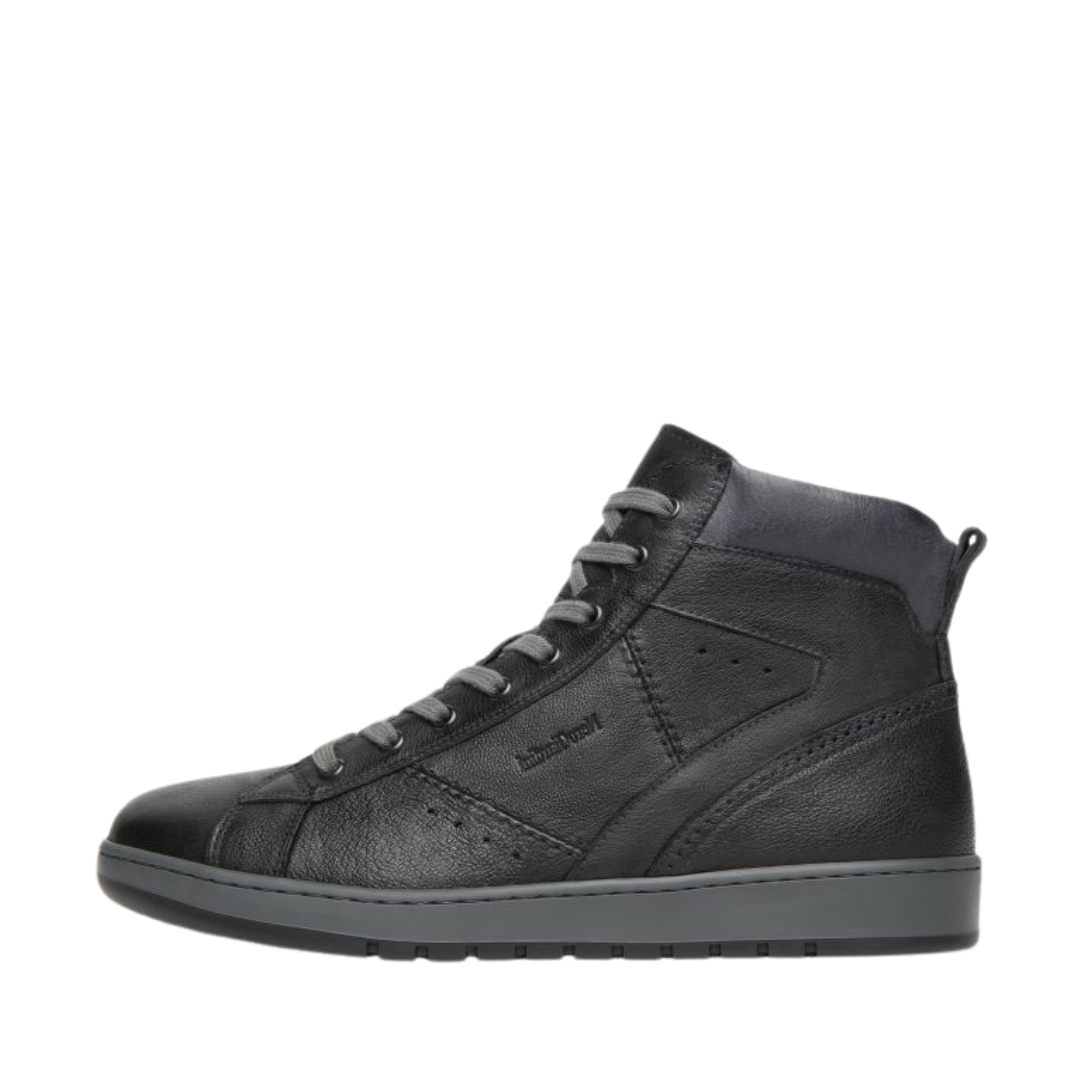SNEAKERS ALTE CON ZIP E STRINGHE UOMO NERO