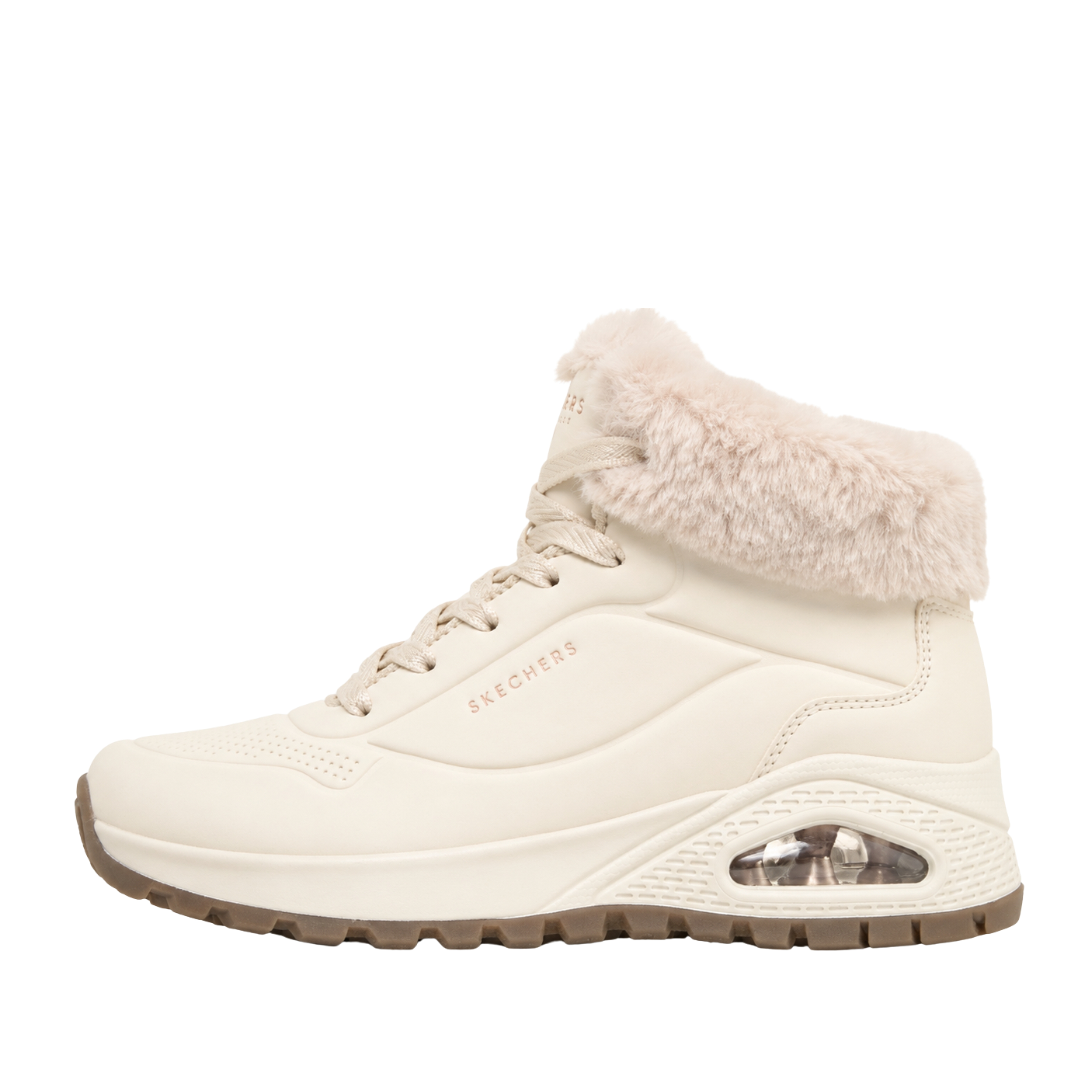 STIVALI TACCO BASSO 190285 AIRBAG A VISTA DONNA BIANCO
