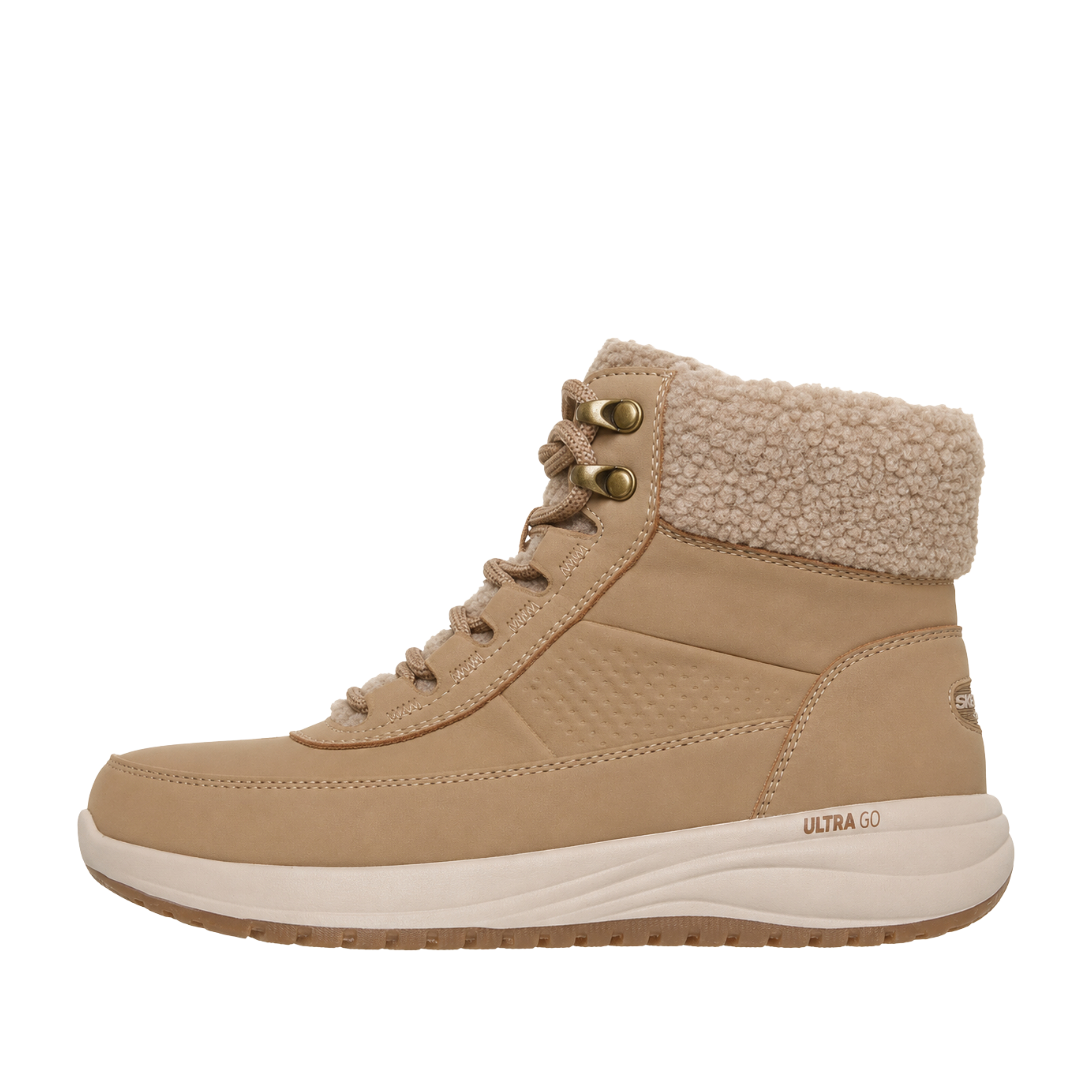 STIVALI TACCO BASSO 144746 COLLO IN CHENILLE DONNA CASTAGNO