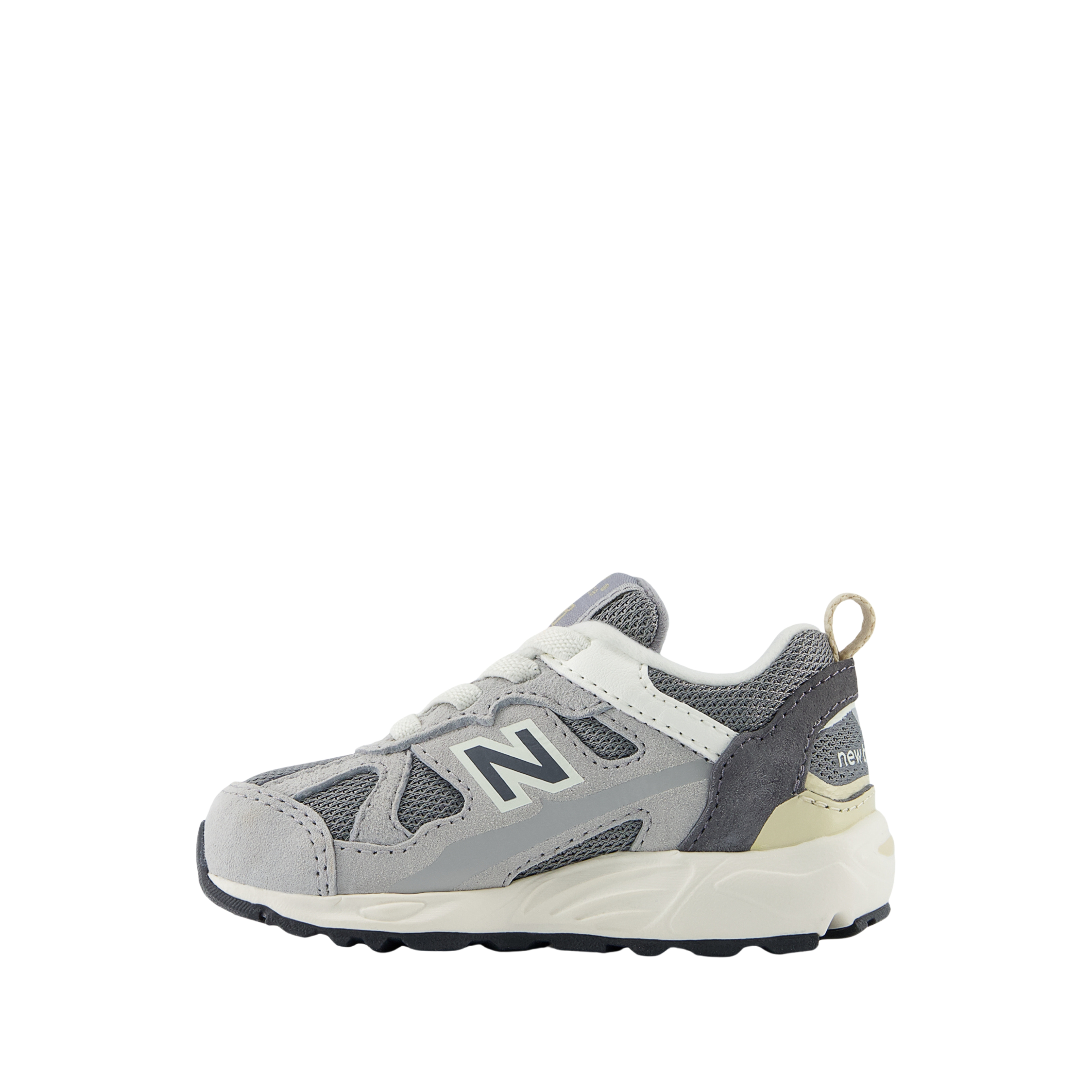 SNEAKERS BASSE CON INSERTI MULTIMATERIALE BAMBINA GRIGIO