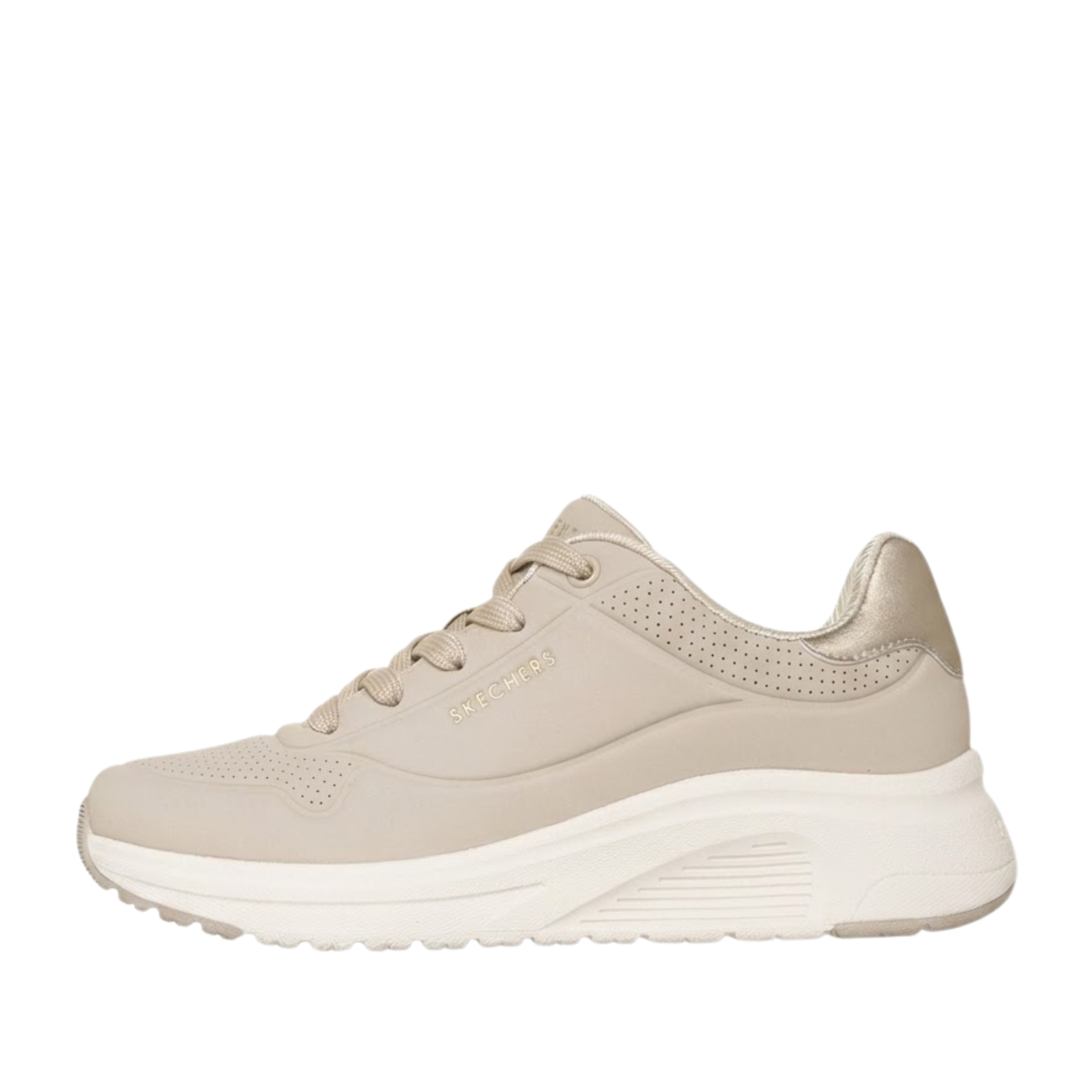 SNEAKERS PLATFORM 190265 TALLONE METALLIZZATO DONNA BEIGE