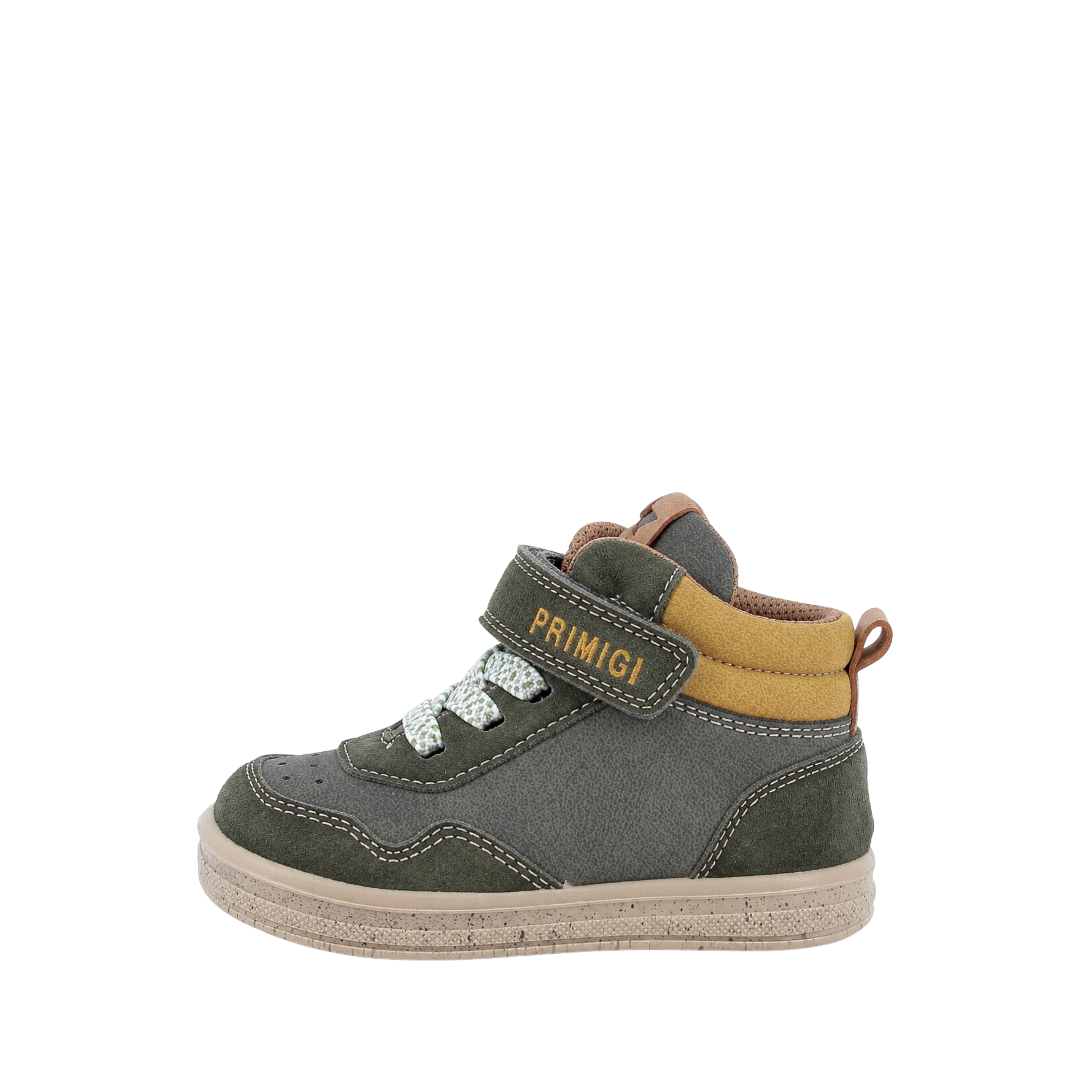 SNEAKERS ALTE CON LACCI E STRAP BAMBINO VERDE