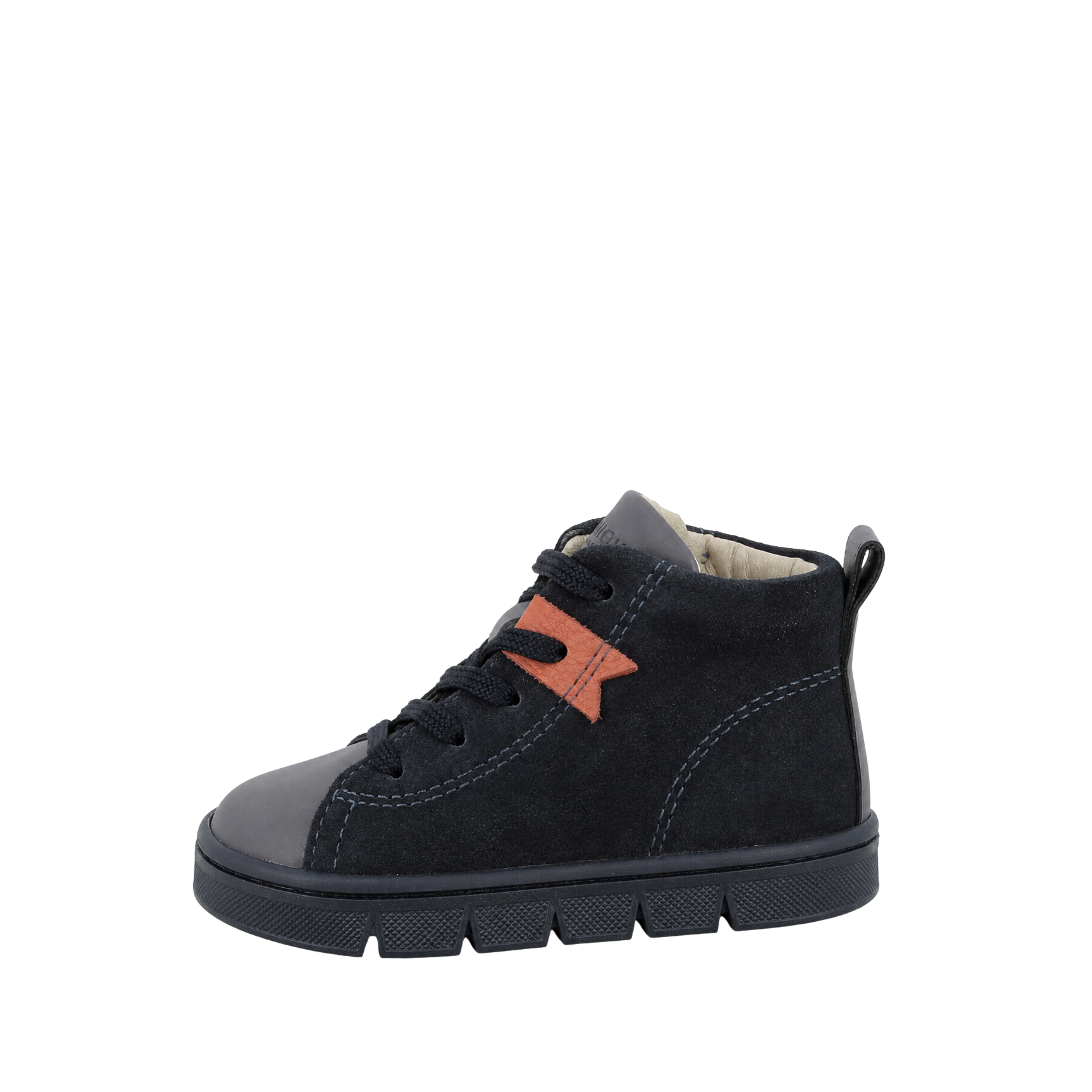 SNEAKERS ALTE IN CAMOSCIO CON ZIP BAMBINO BLU