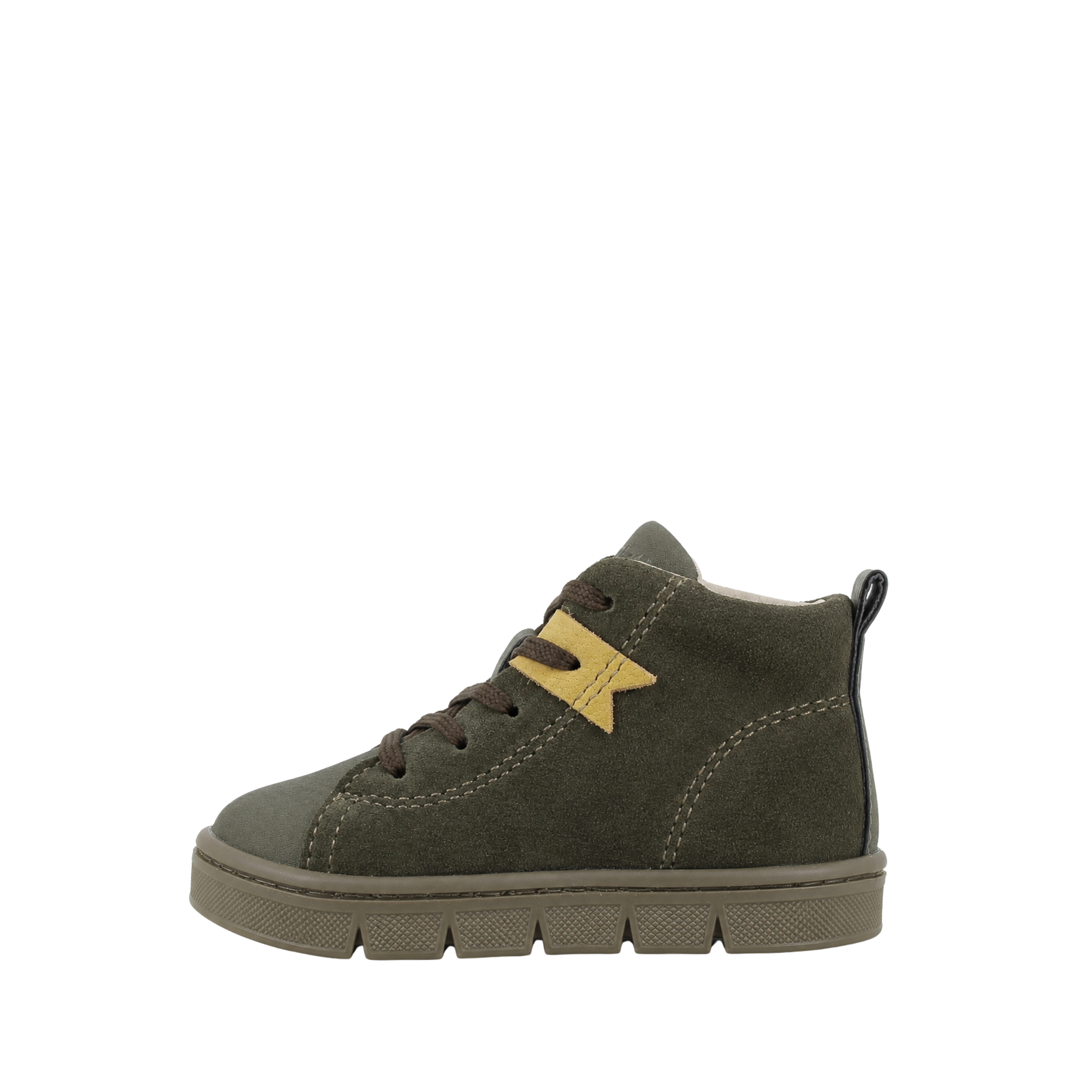 SNEAKERS ALTE IN CAMOSCIO CON ZIP BAMBINO VERDE