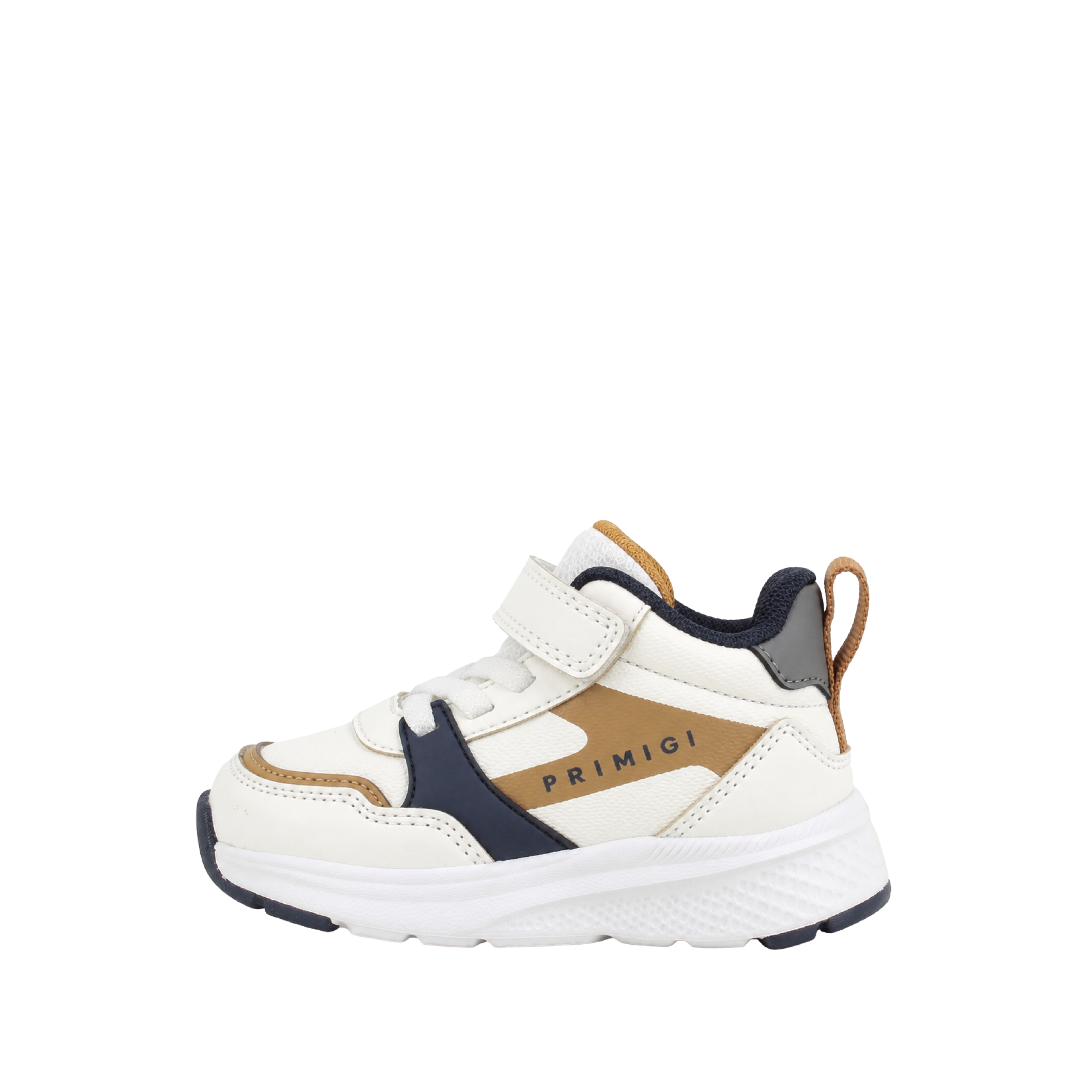 SNEAKERS ALTE IN PELLE CON STRAPPO BAMBINO BIANCO