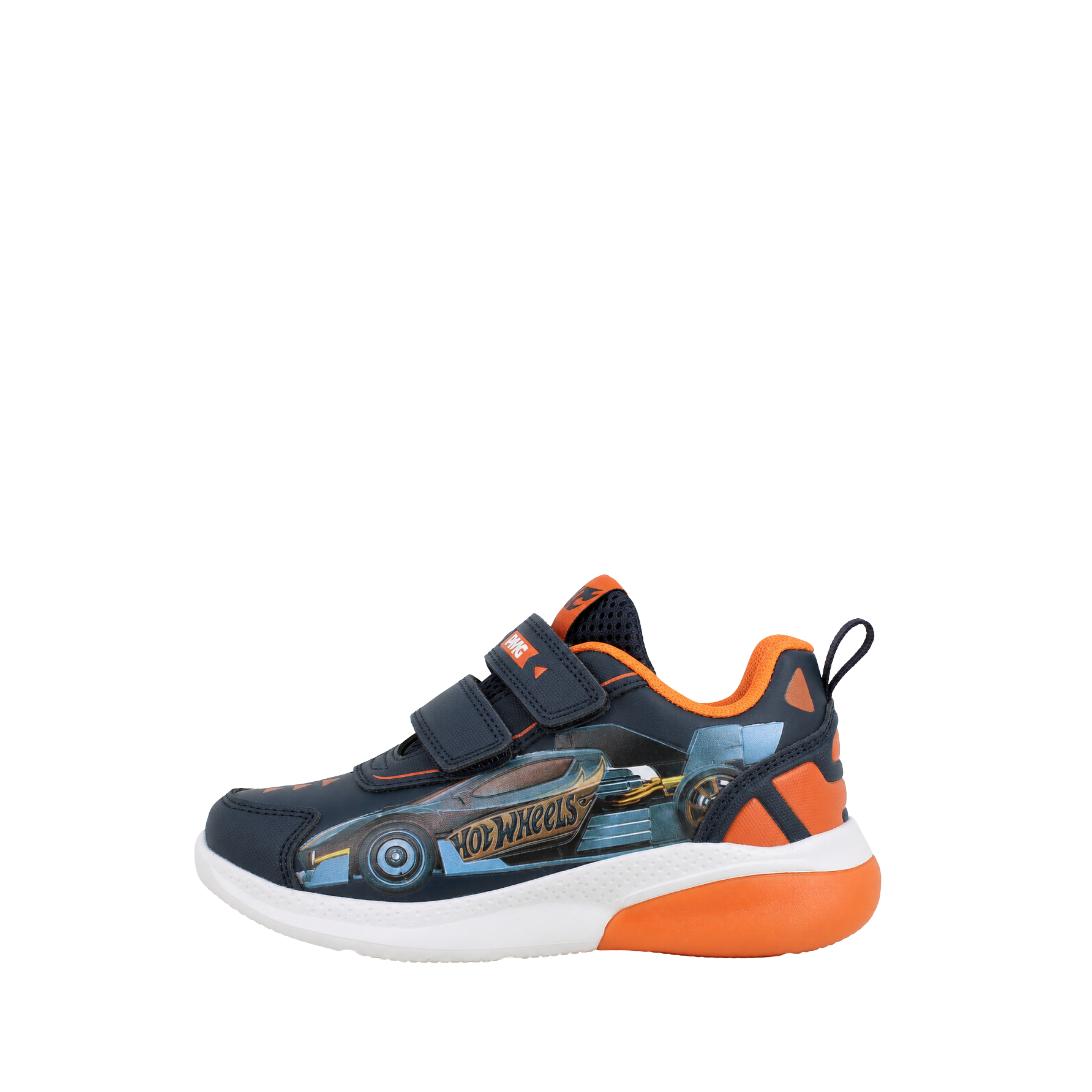 SNEAKERS BASSE CON DOPPIO STRAP E STAMPA AUTO BAMBINO BLU