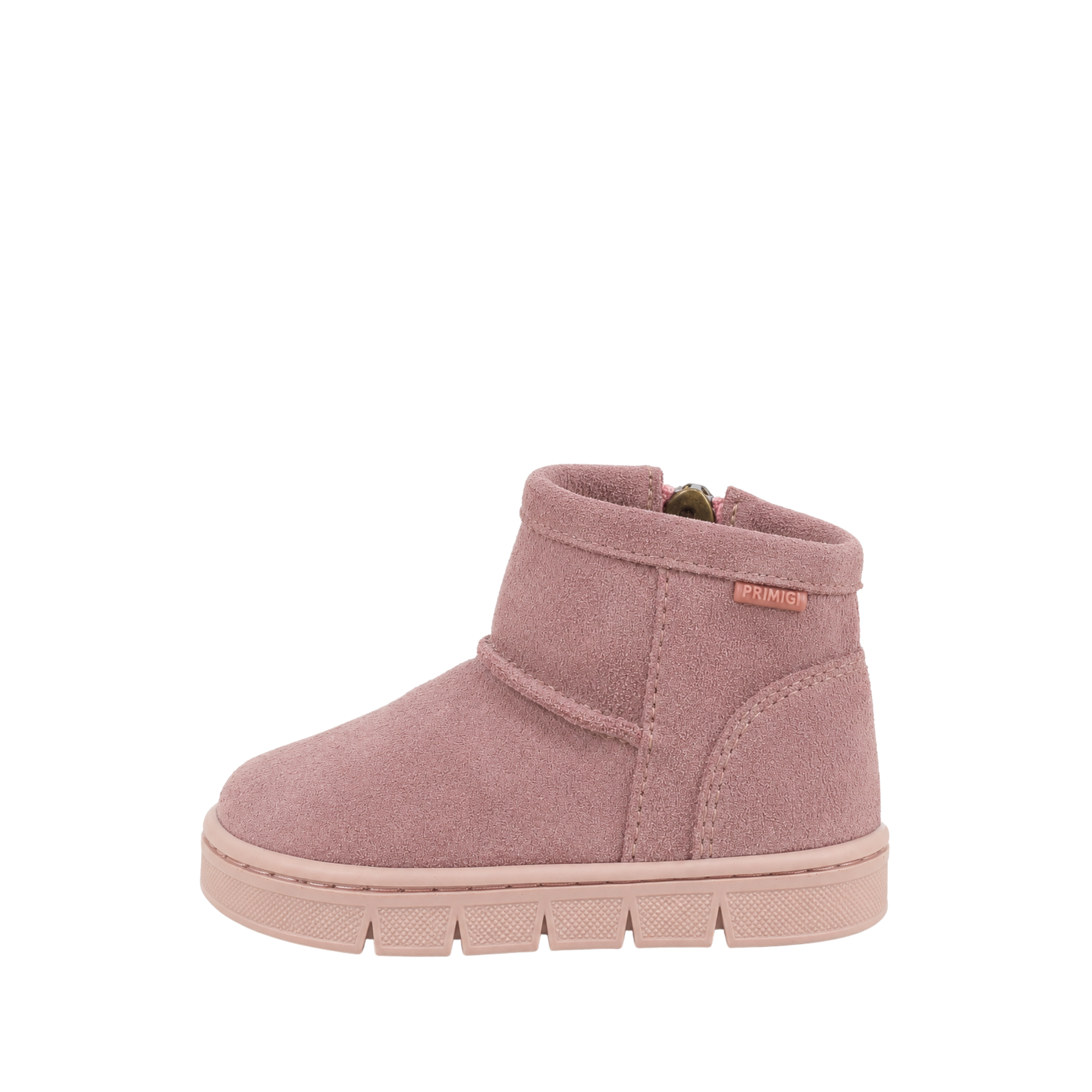 STIVALETTI BASSI IN CAMOSCIO CON ZIP LATERALE BAMBINA ROSA