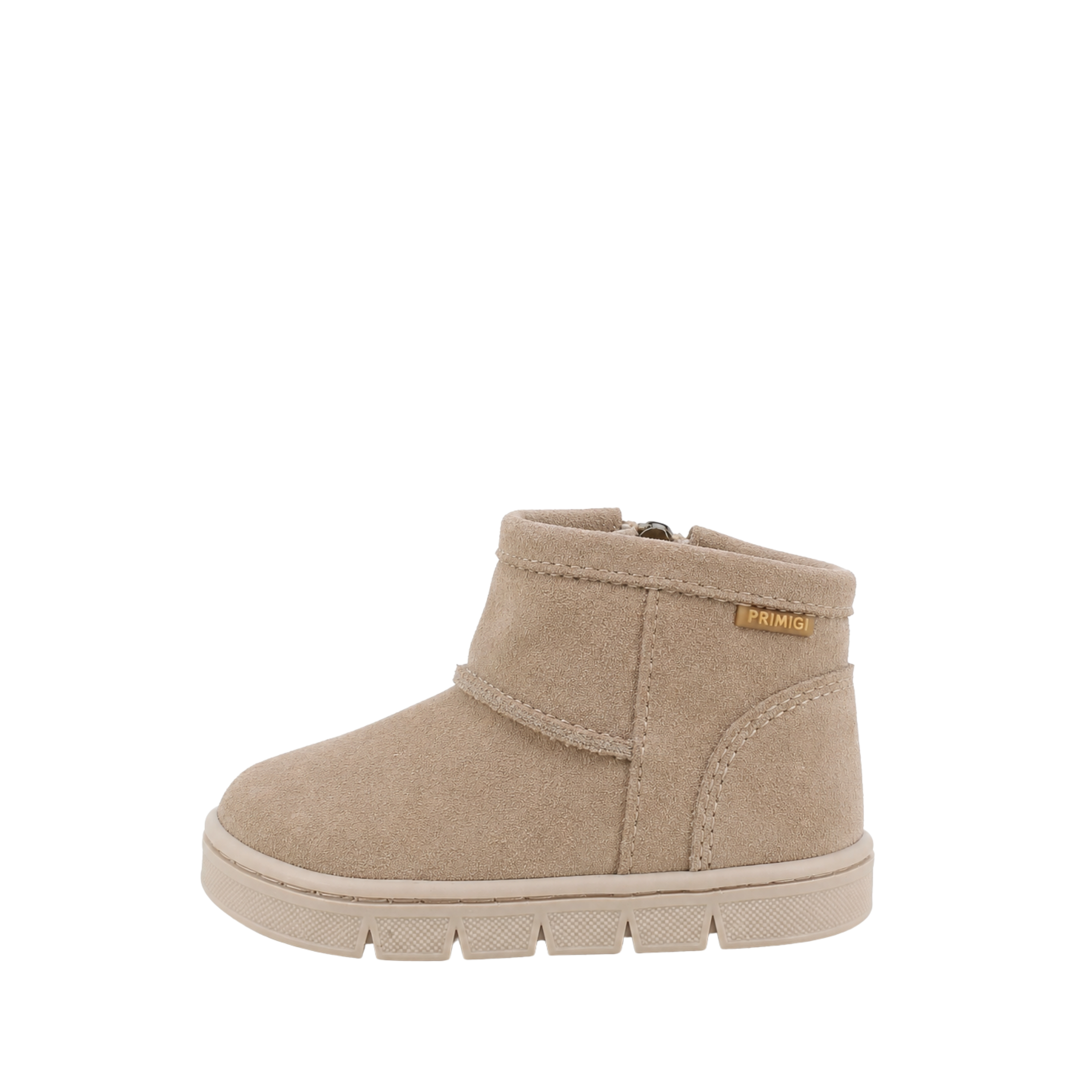 STIVALETTI BASSI IN CAMOSCIO CON ZIP LATERALE BAMBINA BEIGE