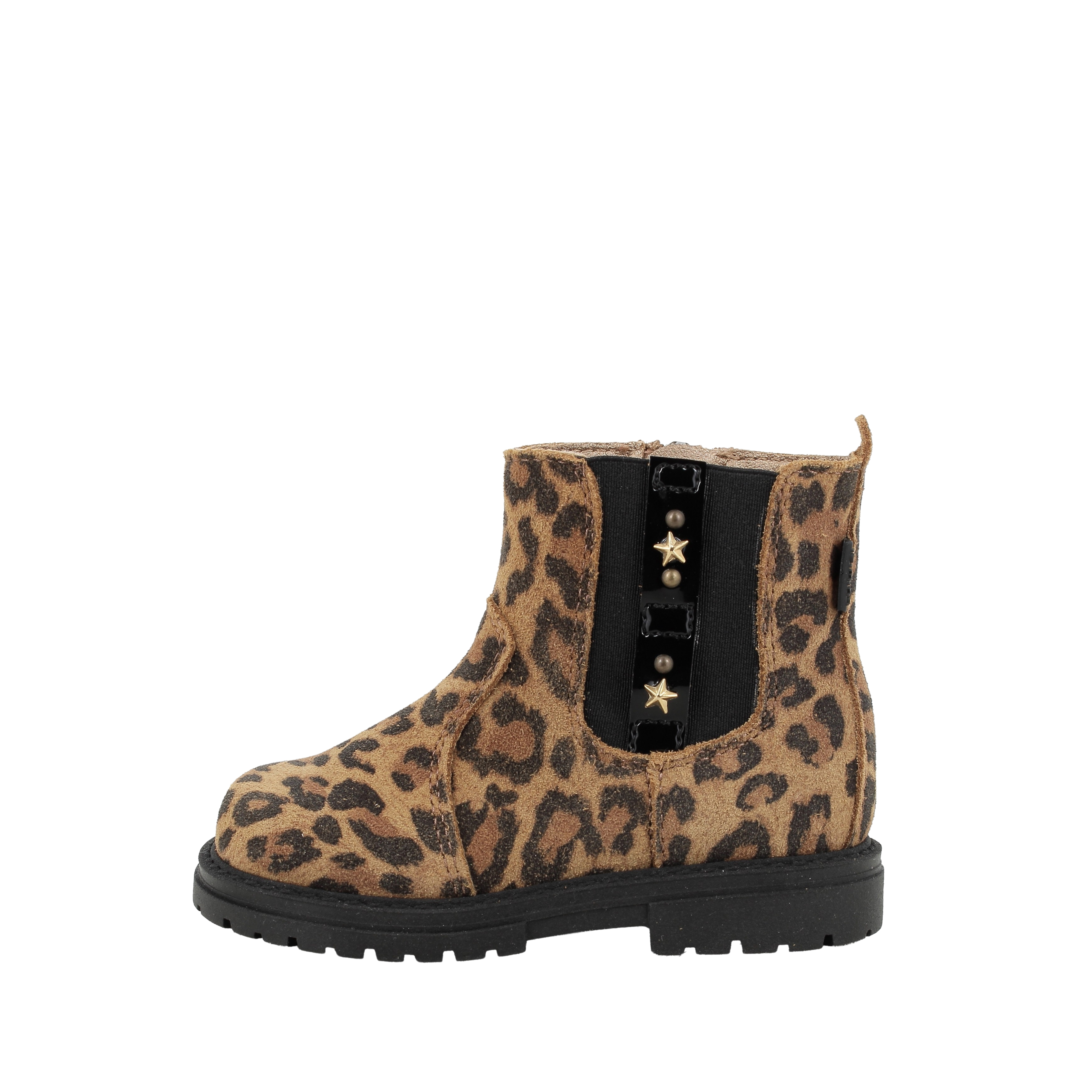 ANFIBI CHELSEA ANIMALIER CON STELLE BAMBINA MARRONE