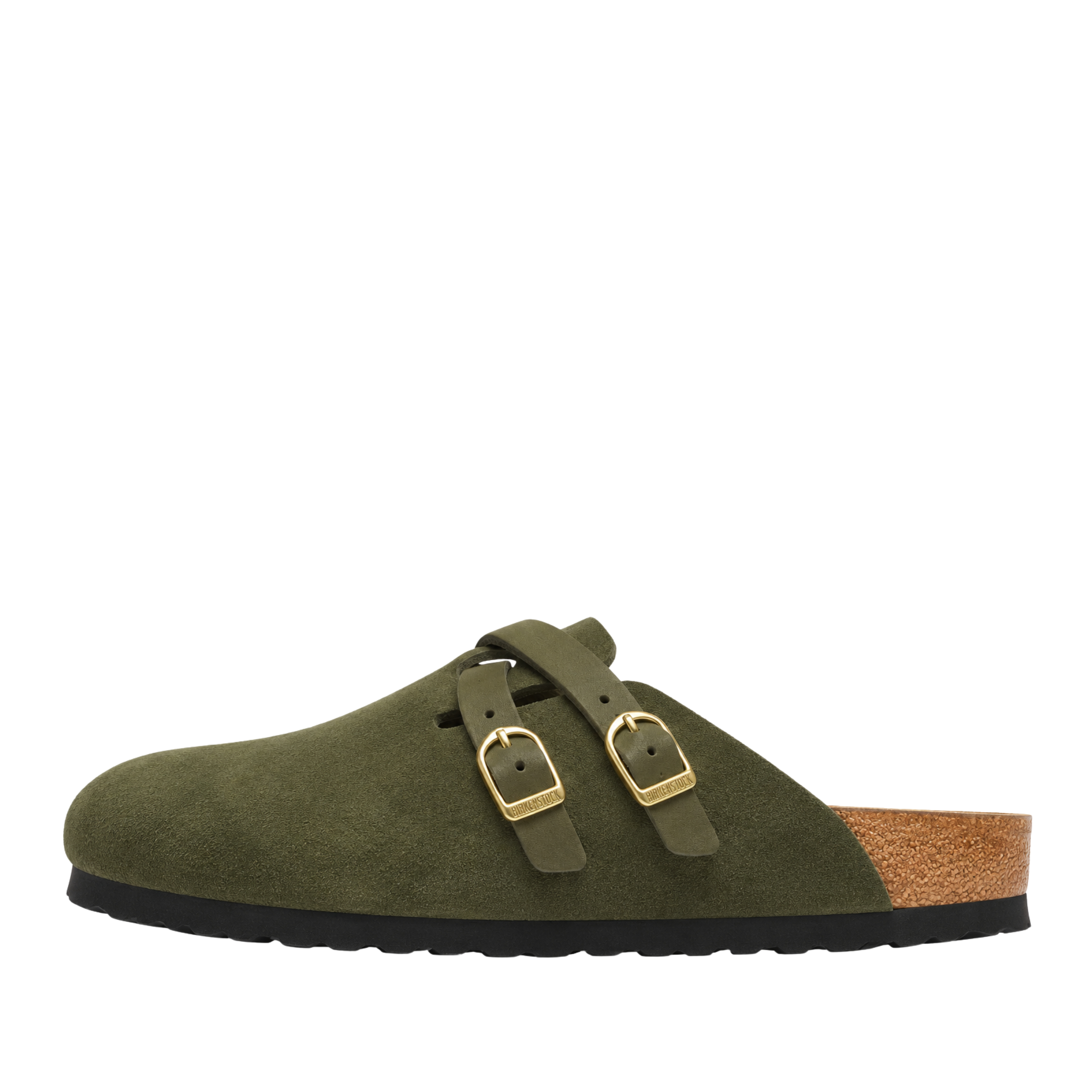 SABOT IN CAMOSCIO CON DOPPIO CINTURINO DONNA VERDE