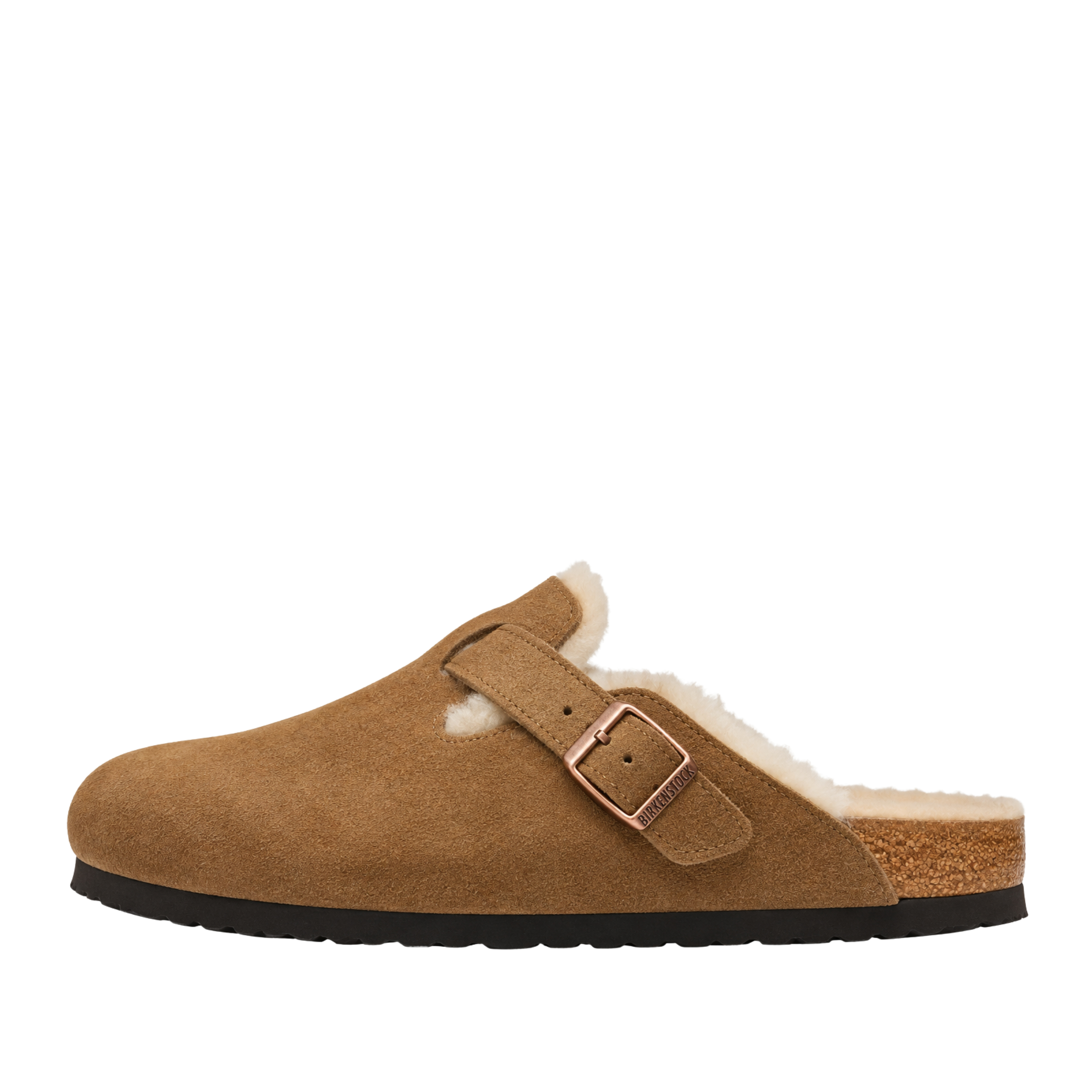 SABOT IN CAMOSCIO CON PELLICCIA DI AGNELLO DONNA BEIGE