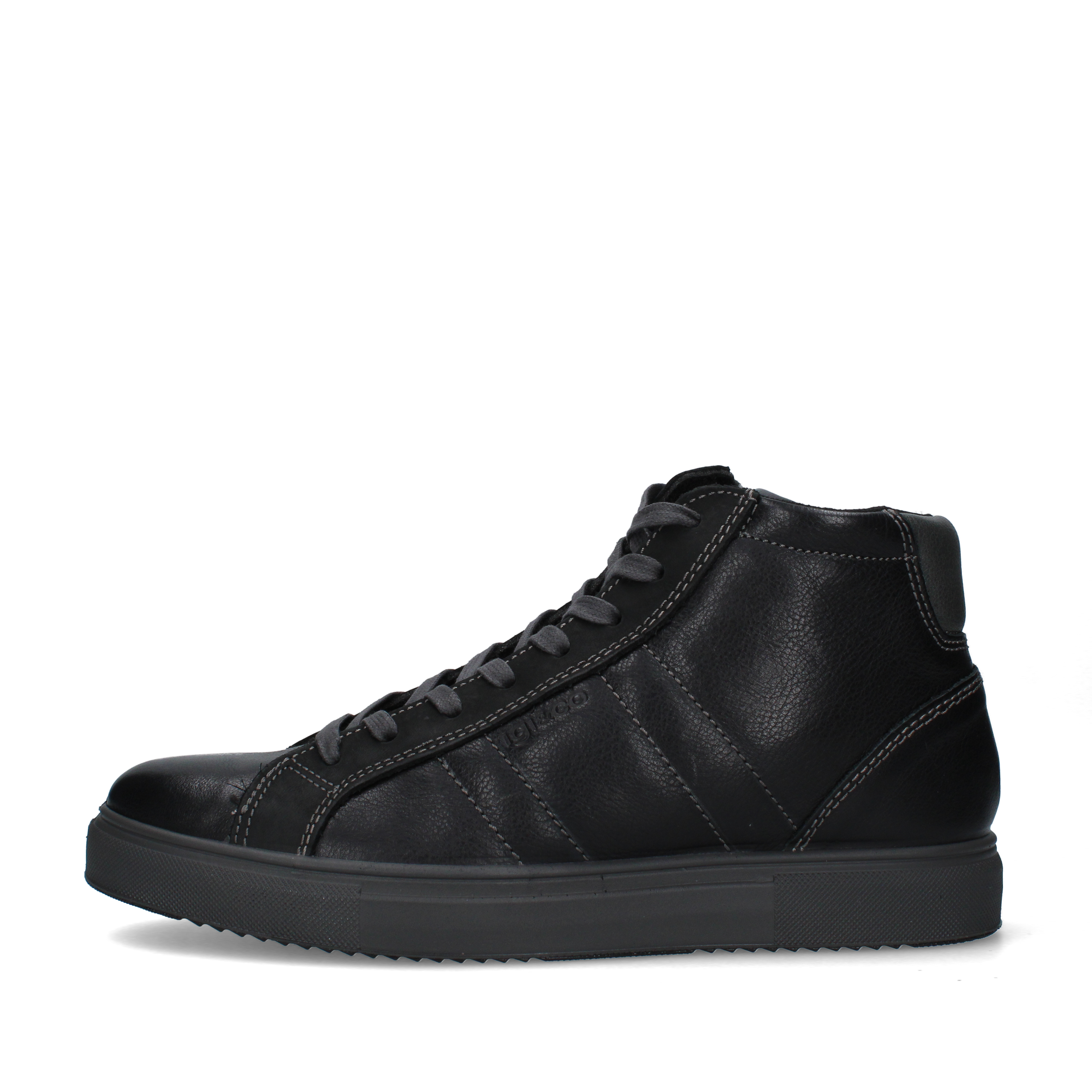 SNEAKERS ALTE IN PELLE UOMO NERO