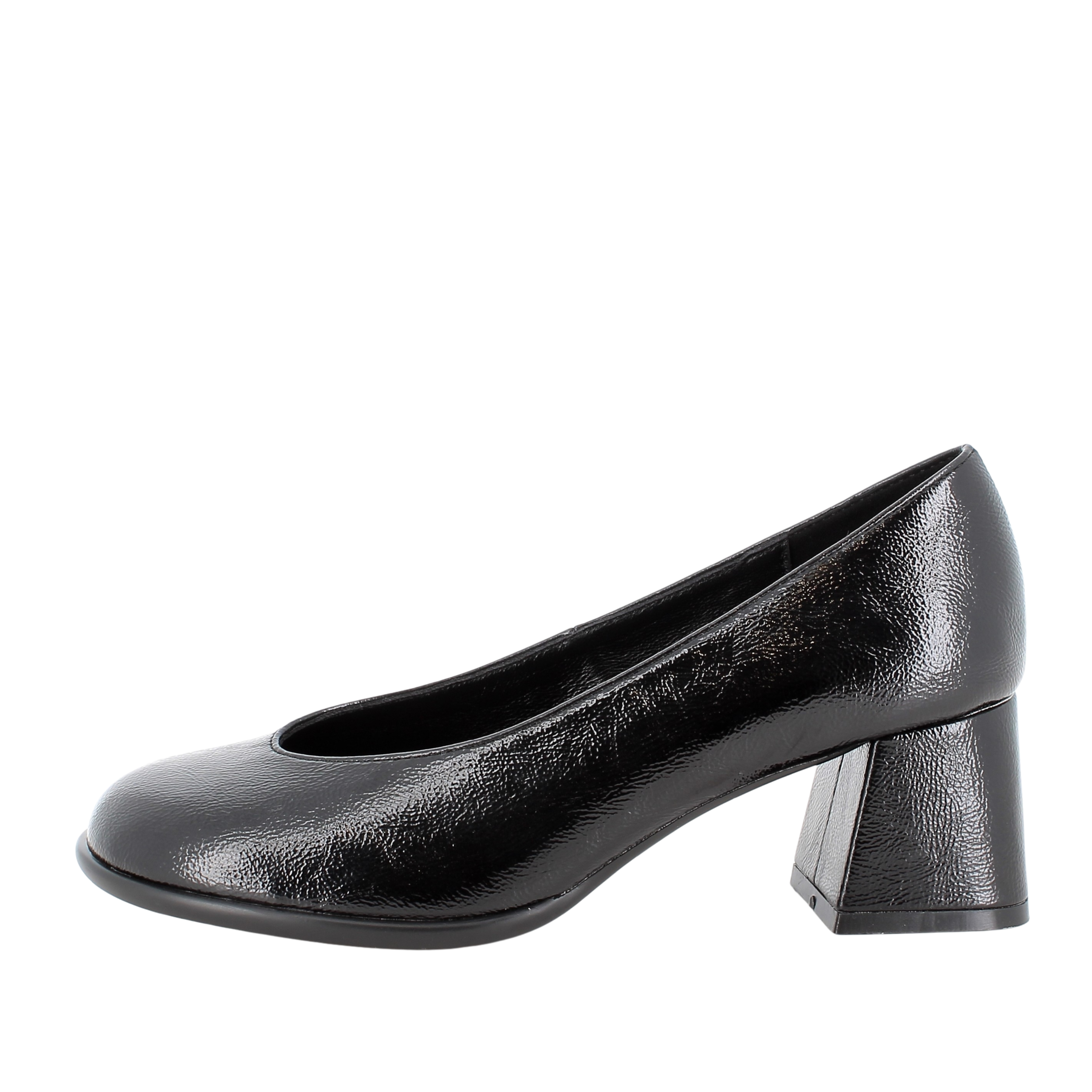 DÉCOLLETÉ IN PELLE VERNICIATA DONNA NERO