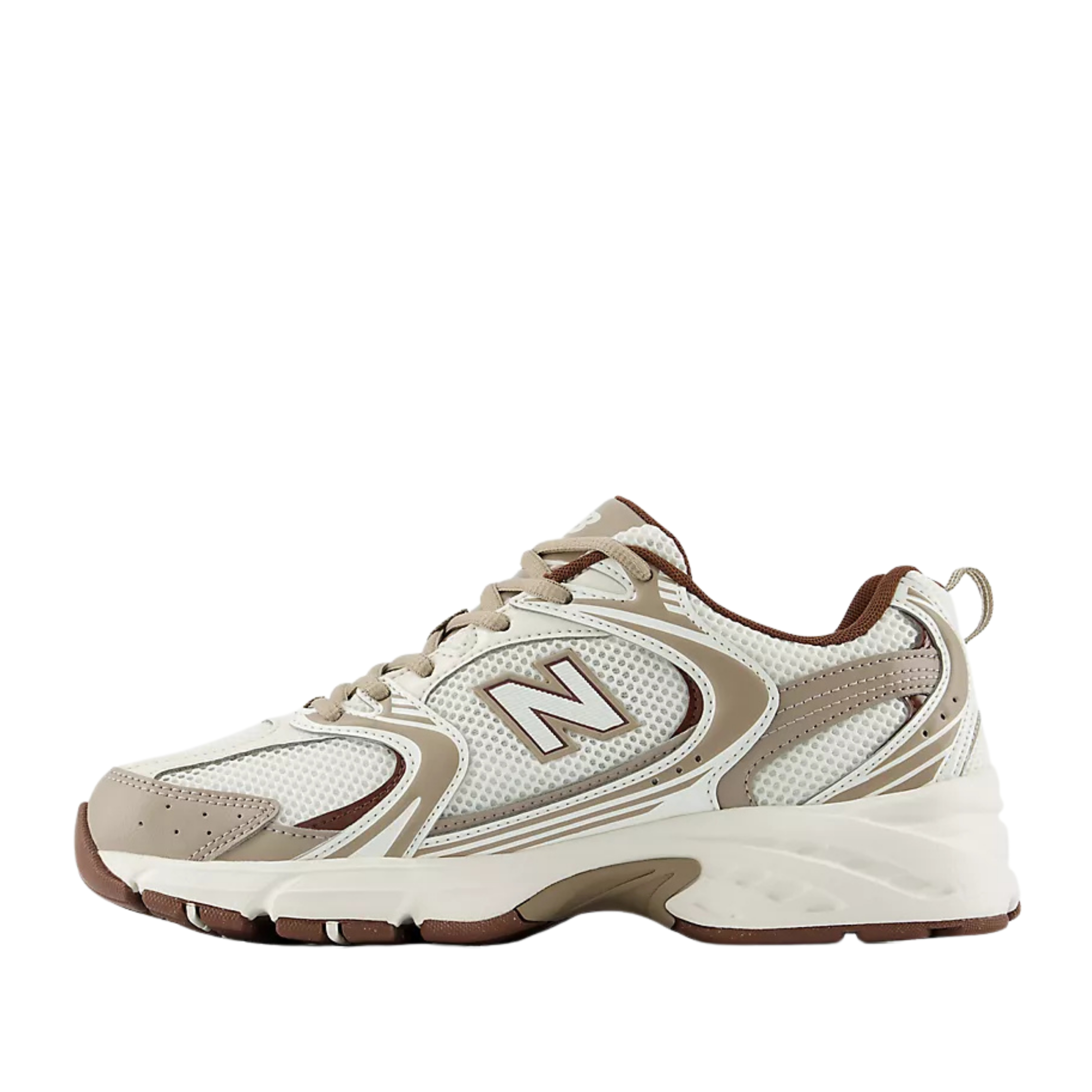 SNEAKERS BASSE IN MESH CON INSERTI A CONTRASTO DONNA BEIGE