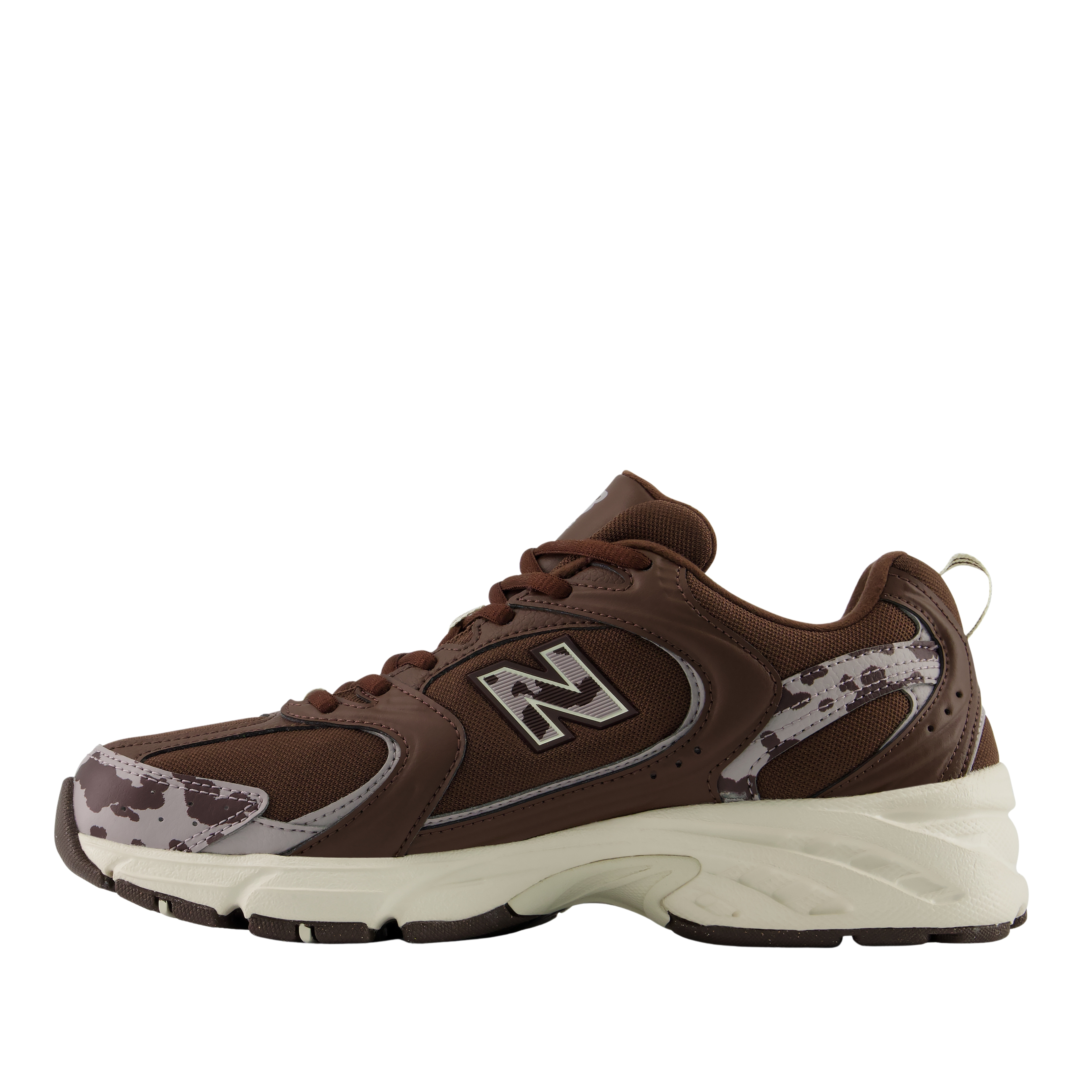 SNEAKERS BASSE CON DETTAGLI ANIMALIER DONNA MARRONE