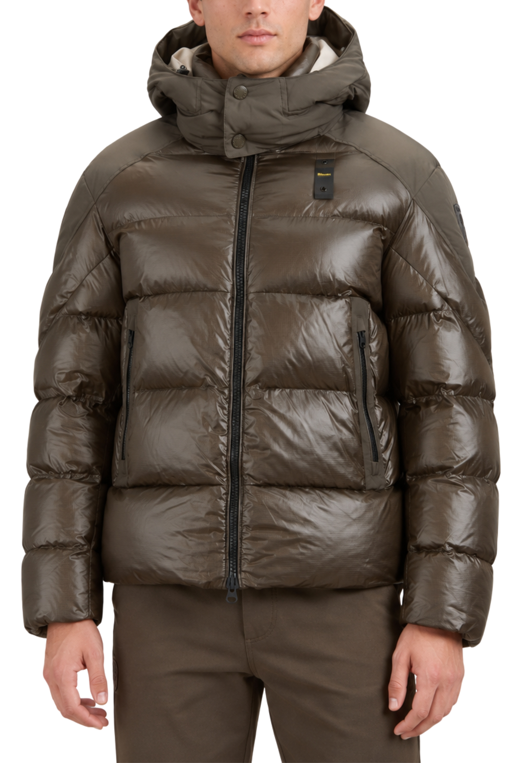 GIACCA IMPERMEABILE CON CAPPUCCIO RIMOVIBILE UOMO MARRONE