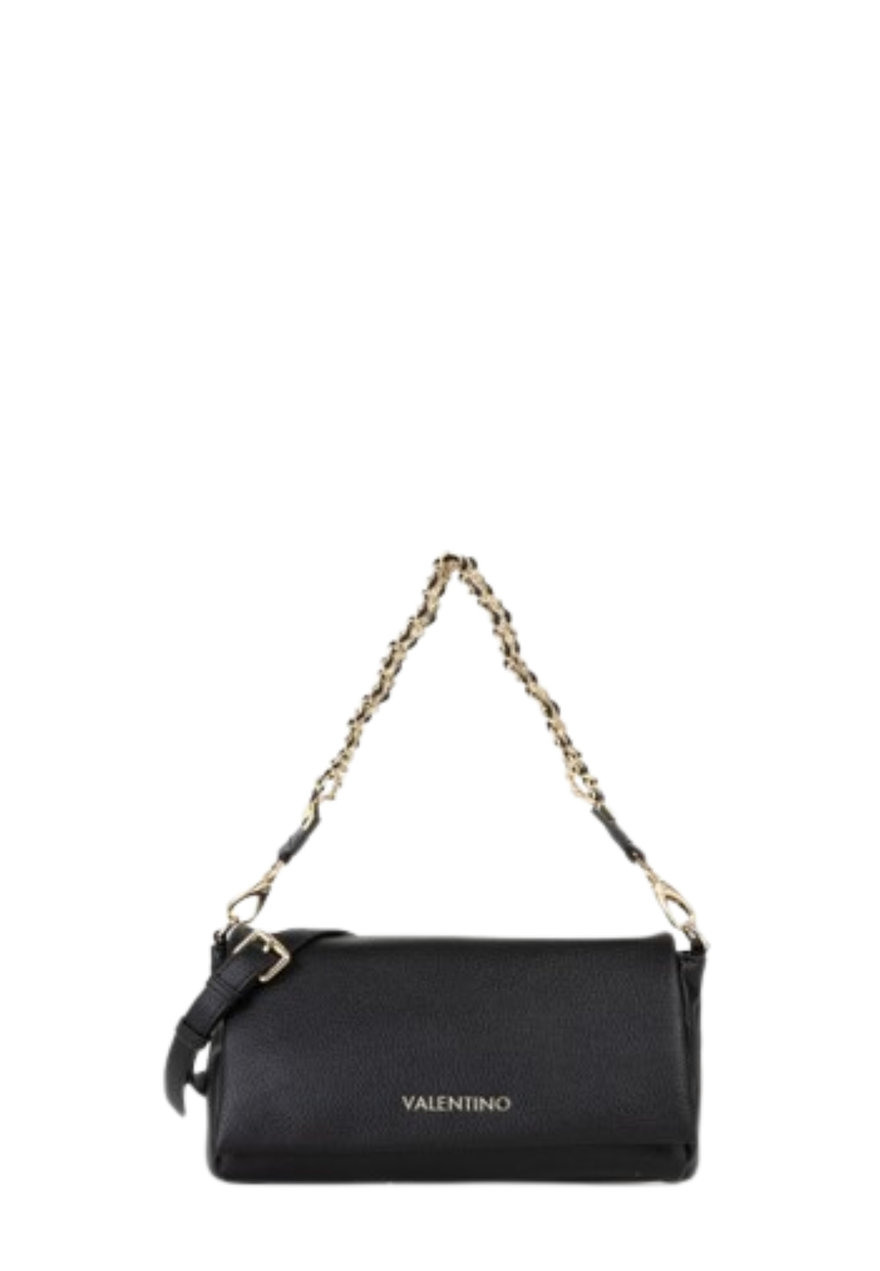BORSA A SPALLA CON TRACOLLA A CATENA DONNA NERO