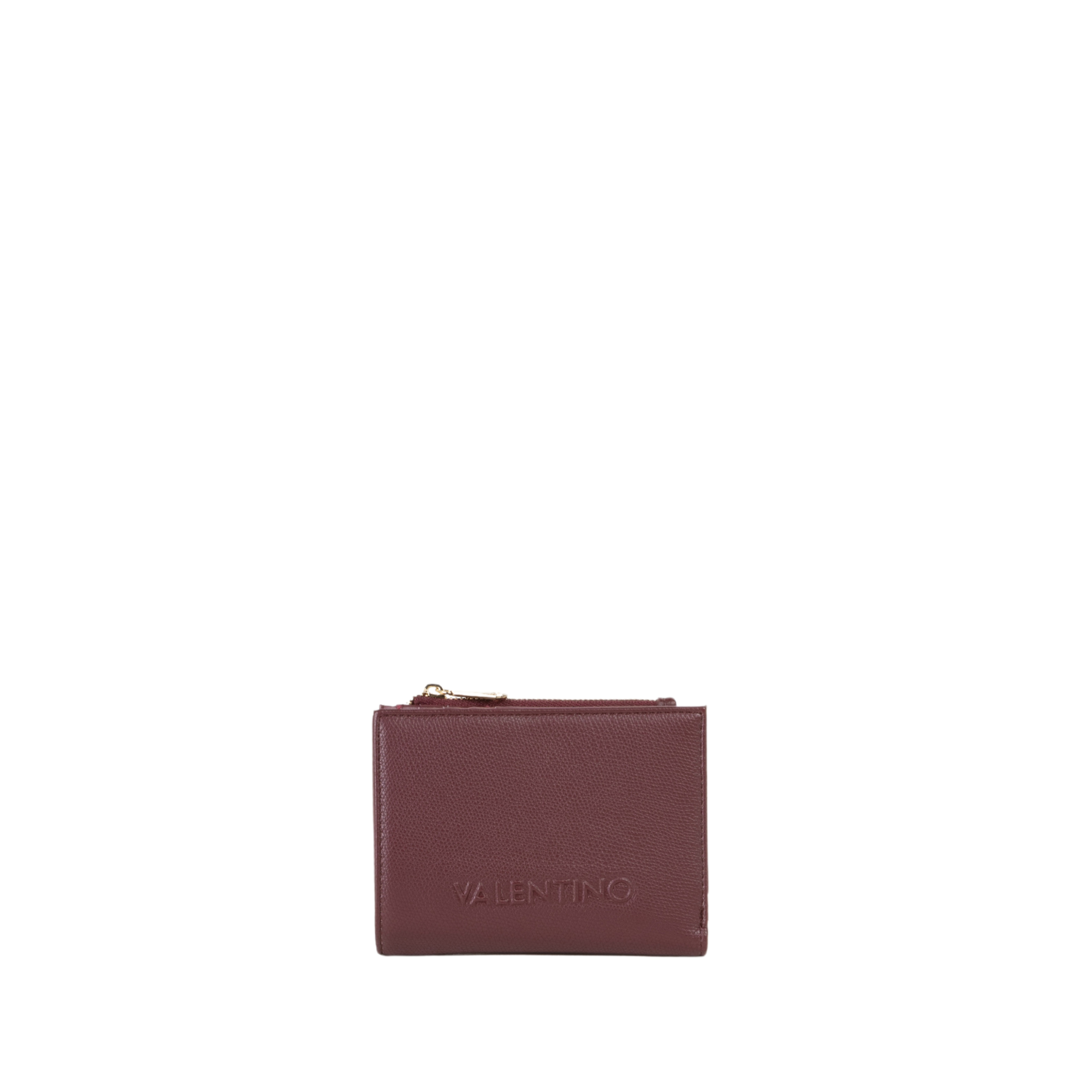 PORTAFOGLIO COMPATTO CON PORTA CARTE E TASCA ZIP DONNA BORDEAUX