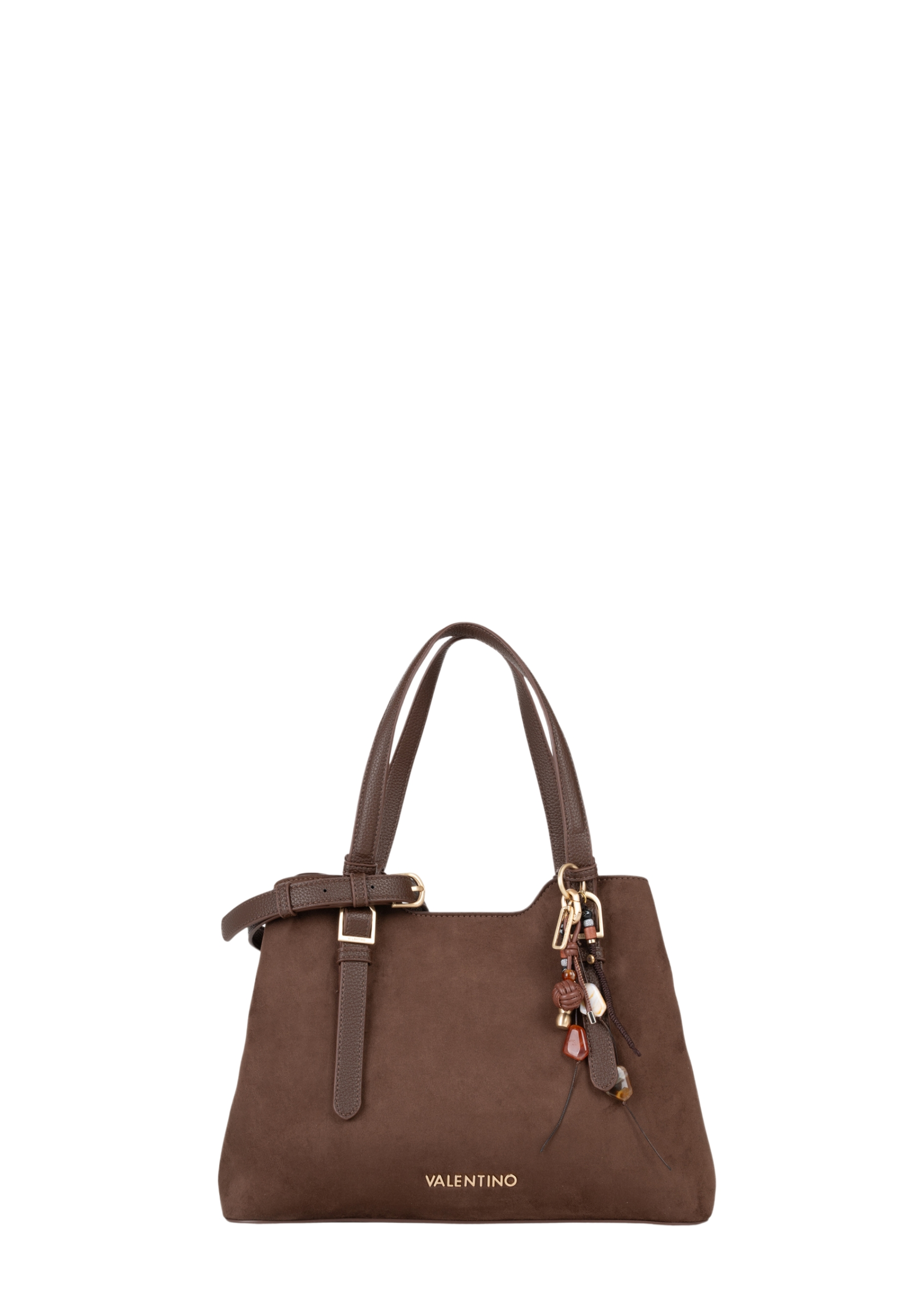 BORSA SHOPPING CON CIONDOLO DONNA CAFFÈ