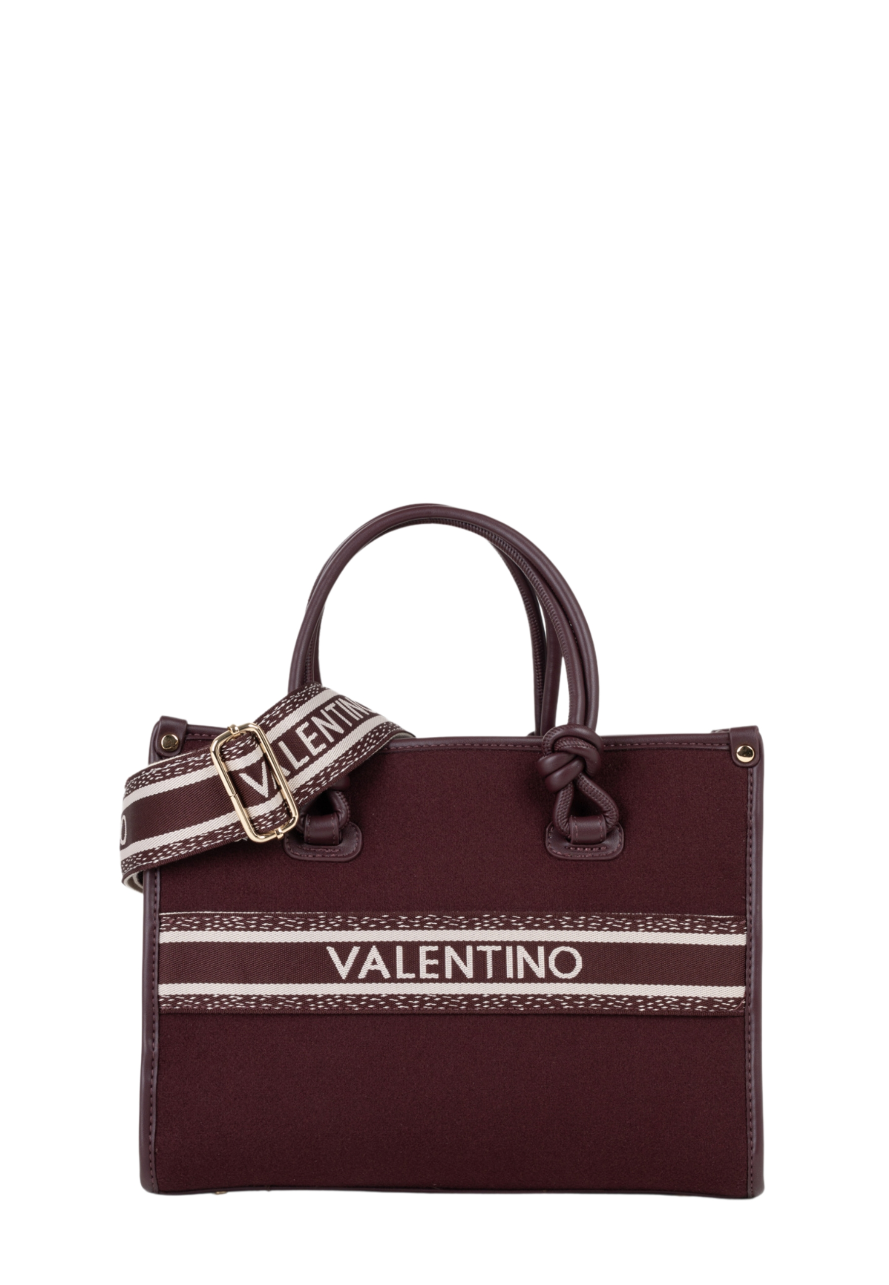 BORSA SHOPPING CON TRACOLLA LOGO DONNA BORDEAUX