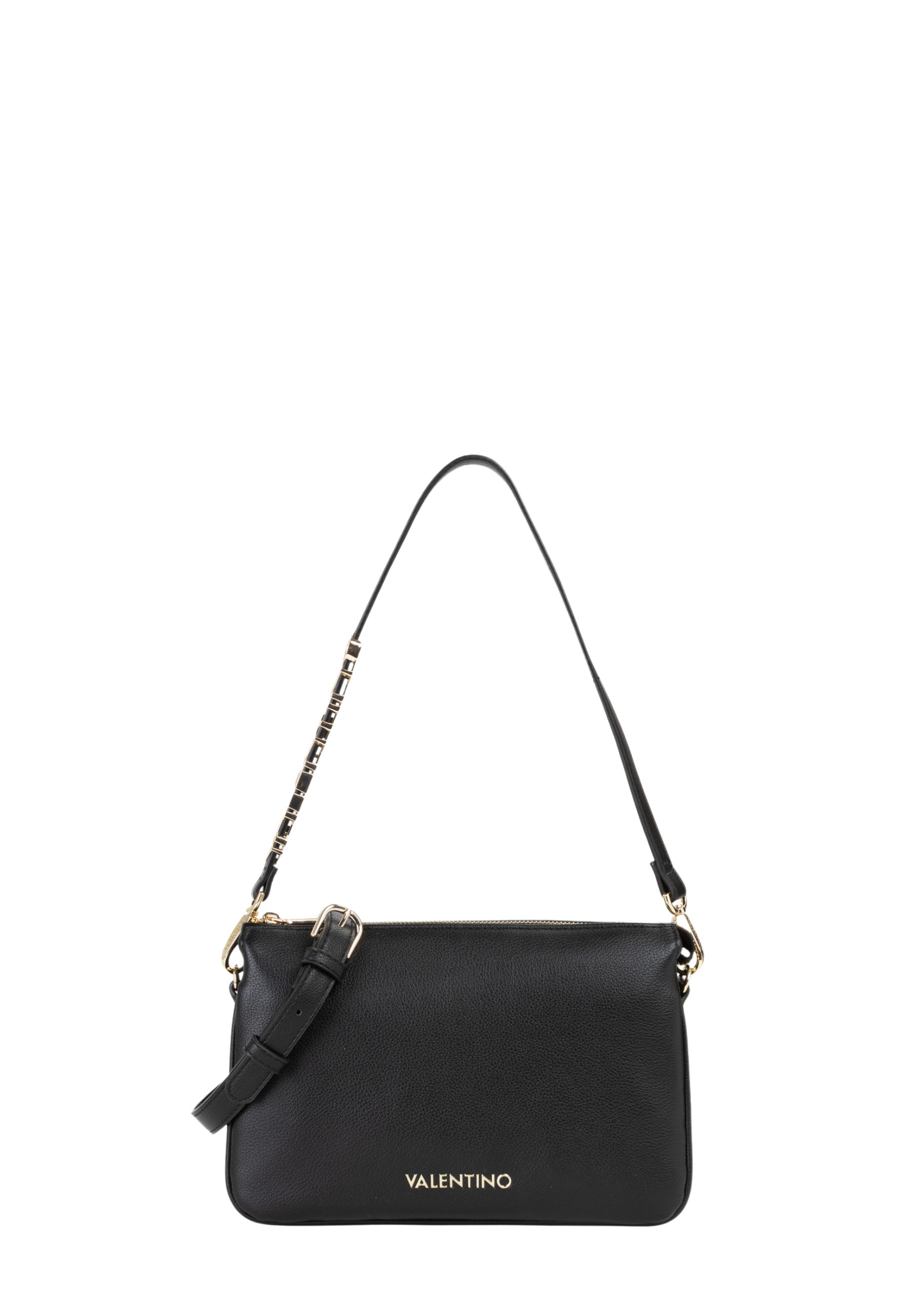 BORSA A TRACOLLA CON DETTAGLIO METALLICO DONNA NERO