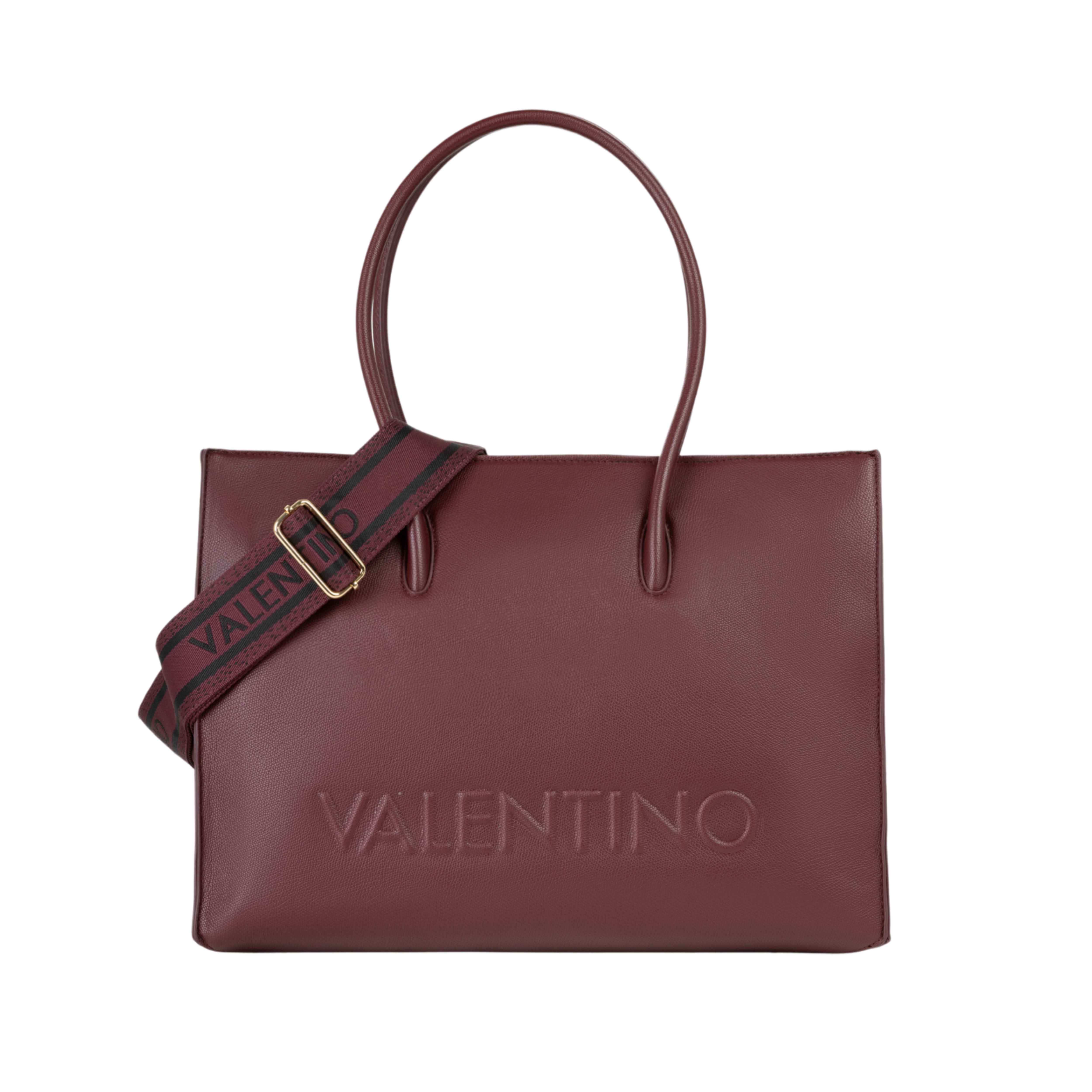 BORSA A TRACOLLA CON DOPPIO MANICO DONNA BORDEAUX