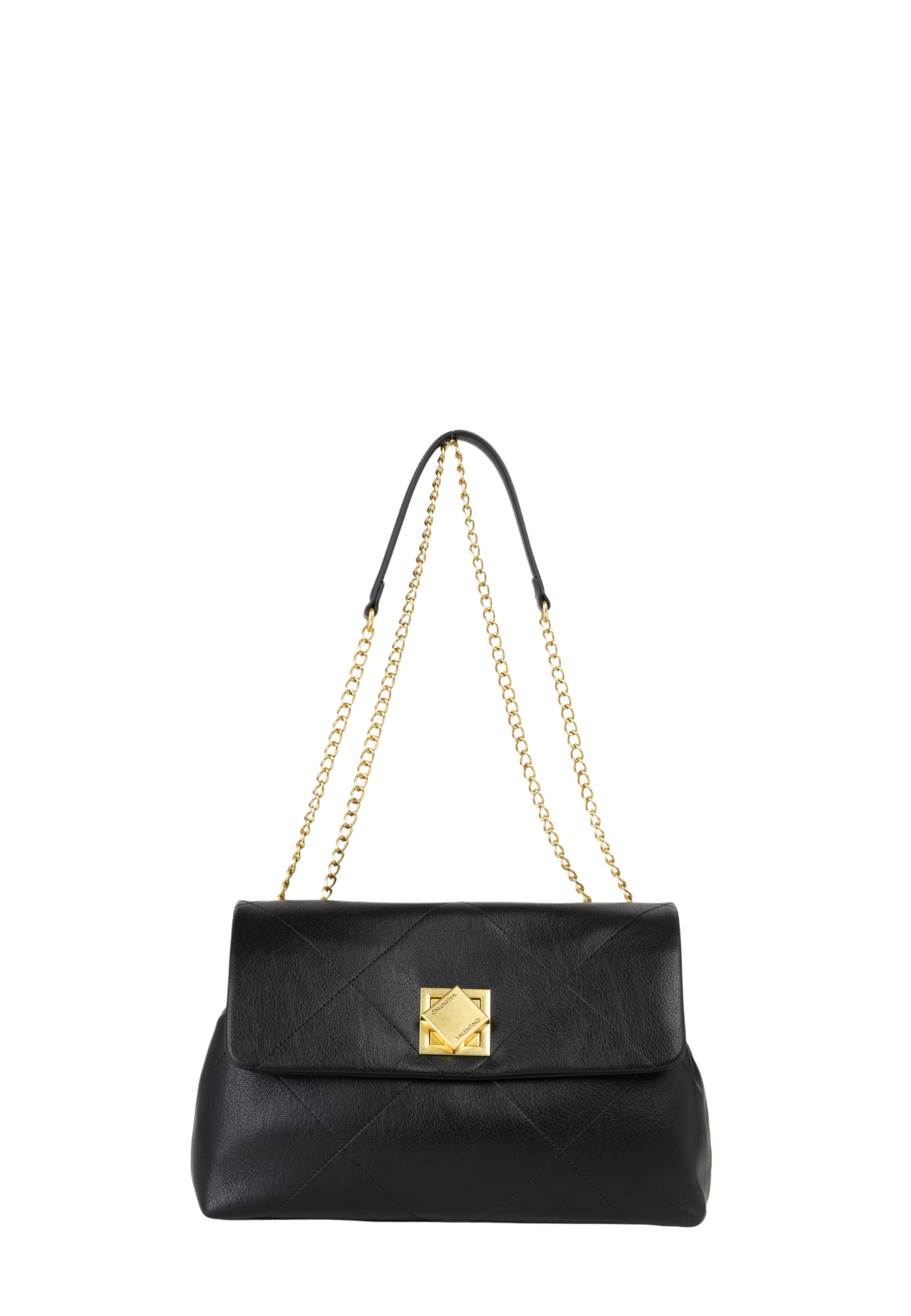 BORSA A SPALLA TRAPUNTATA VBSACZ09 CON CATENA DONNA NERO