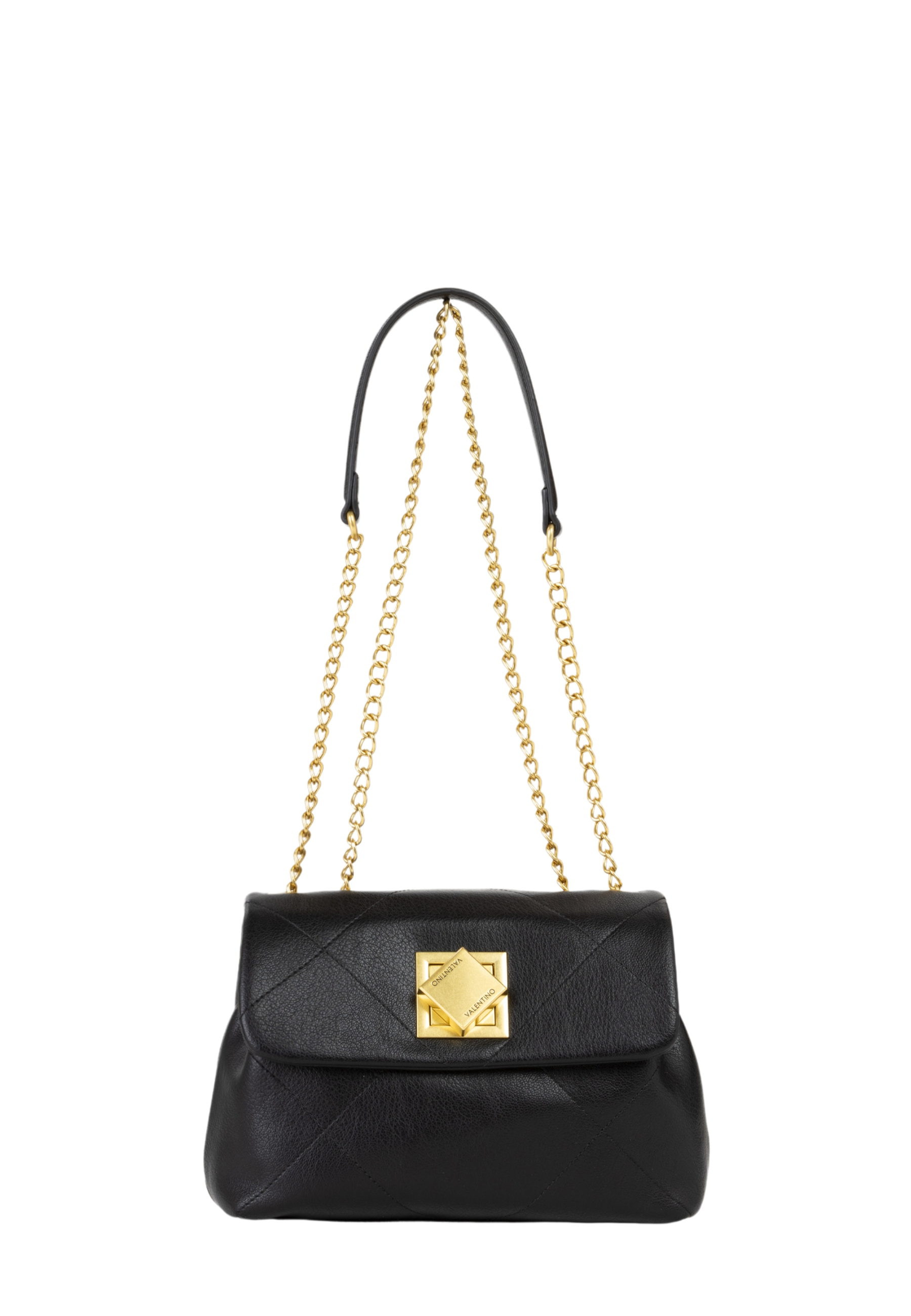 BORSA A SPALLA VBSACZ10 TRAPUNTATA CON CATENA DONNA NERO