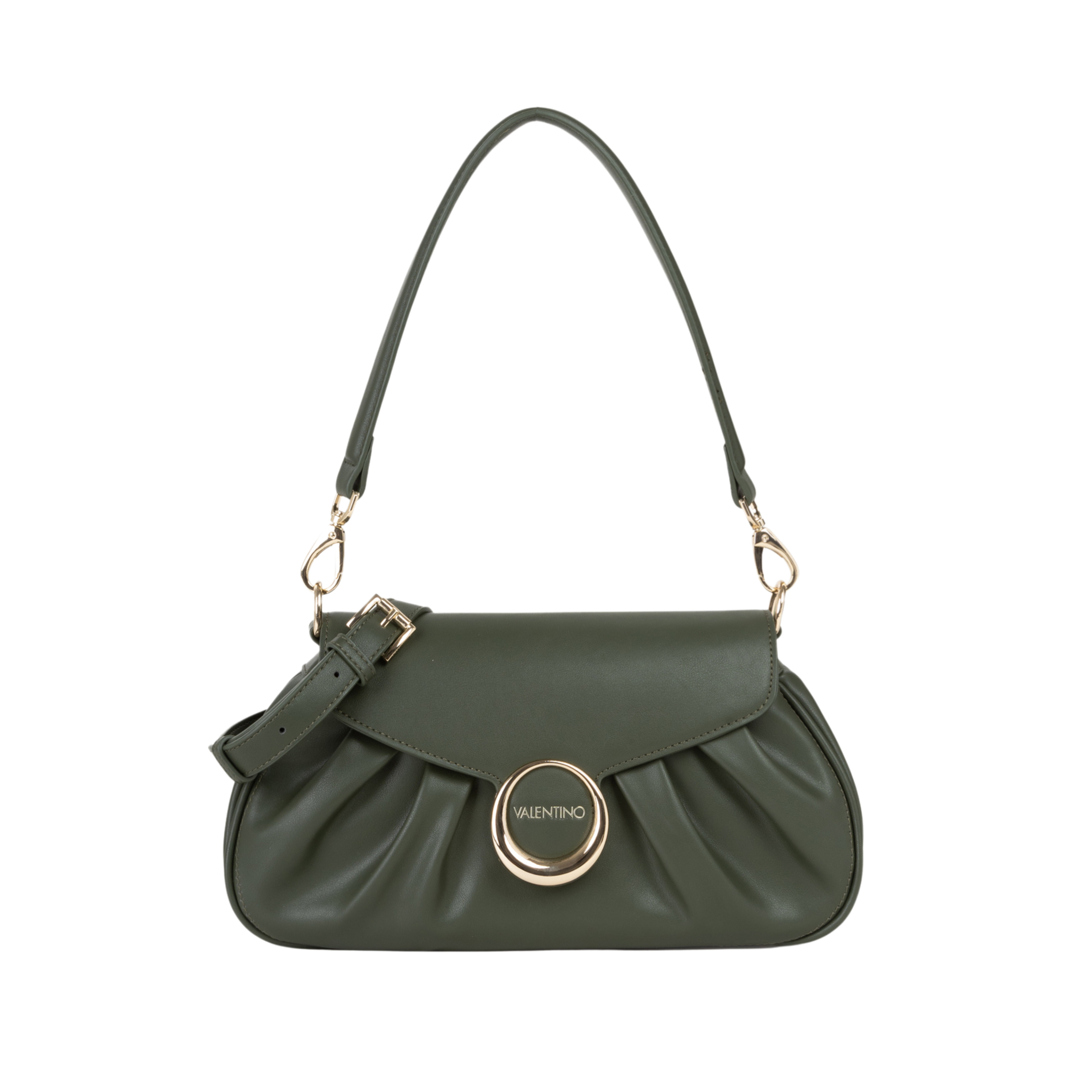 BORSA A TRACOLLA CON DETTAGLIO CIRCOLARE DONNA VERDE
