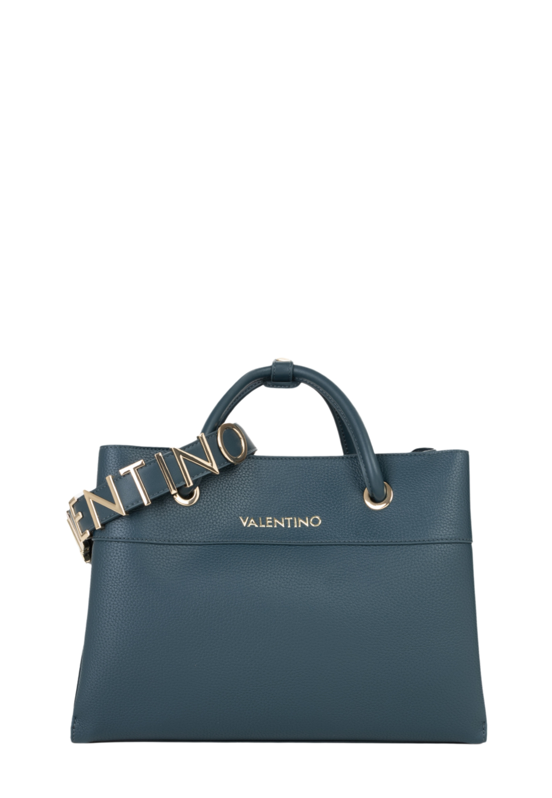 BORSA SHOPPING LOGO GRAFFETTATO DONNA BLU
