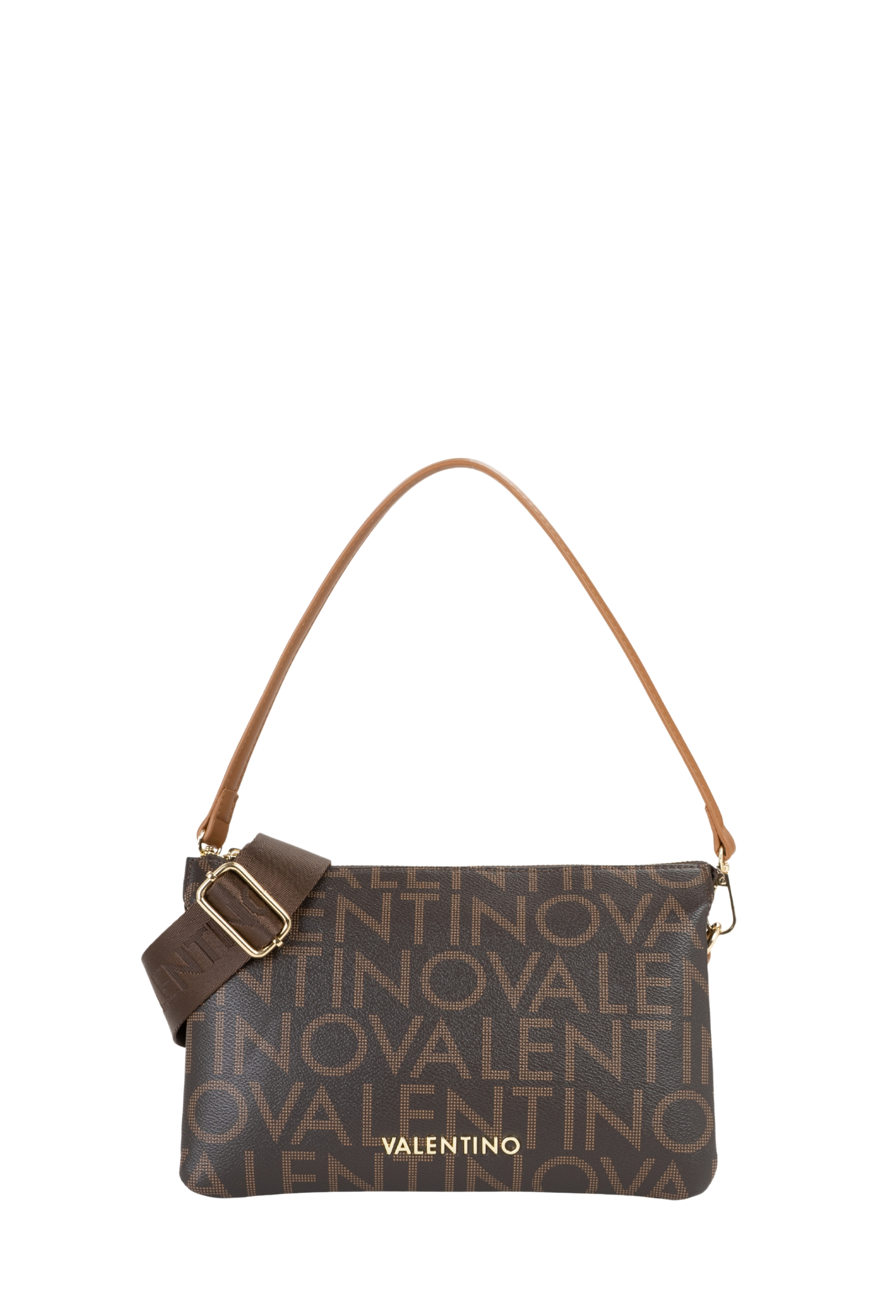 BORSA A SPALLA LOGO ALL-OVER DONNA MARRONE