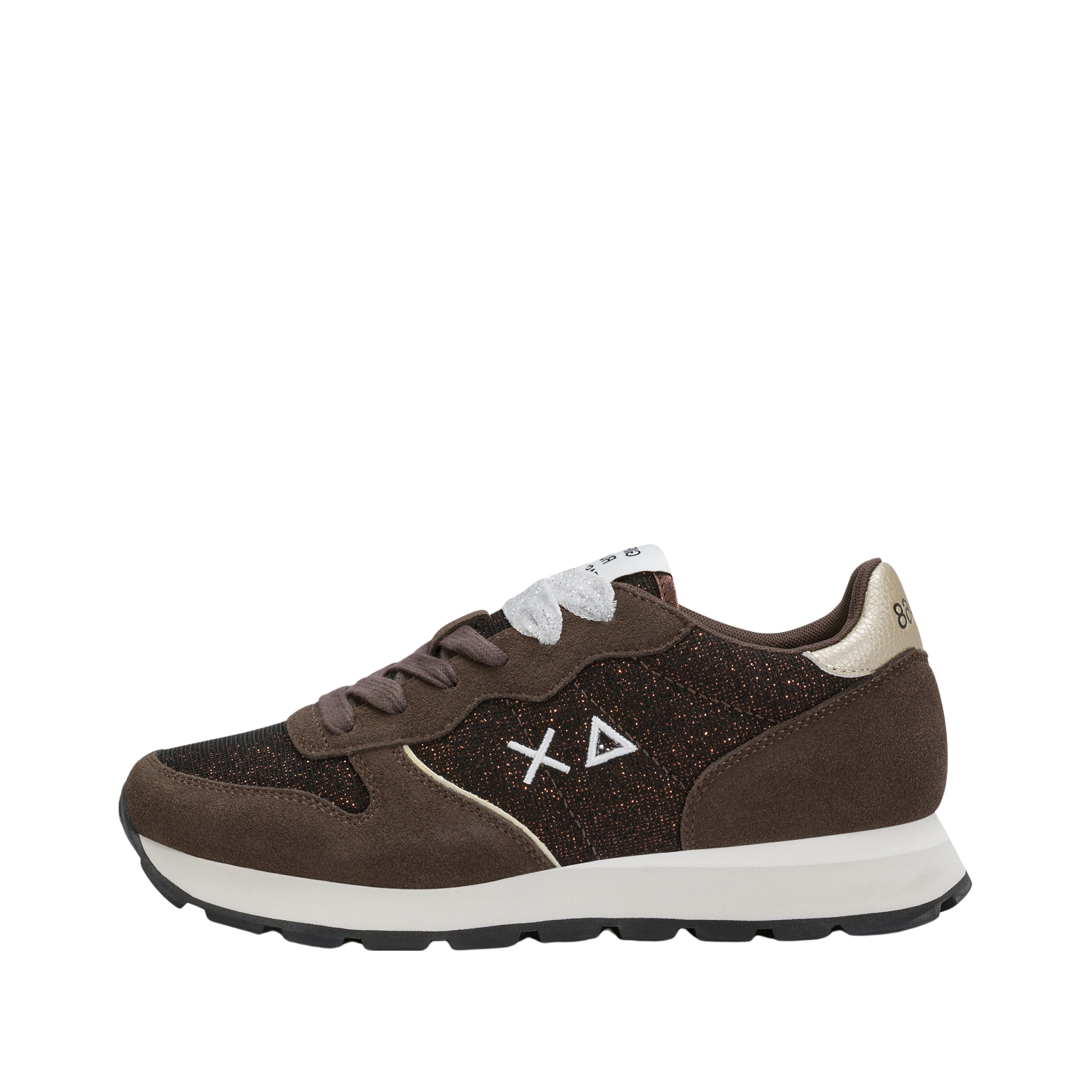 SNEAKERS BASSE Z46204 GLITTERATE DONNA MARRONE