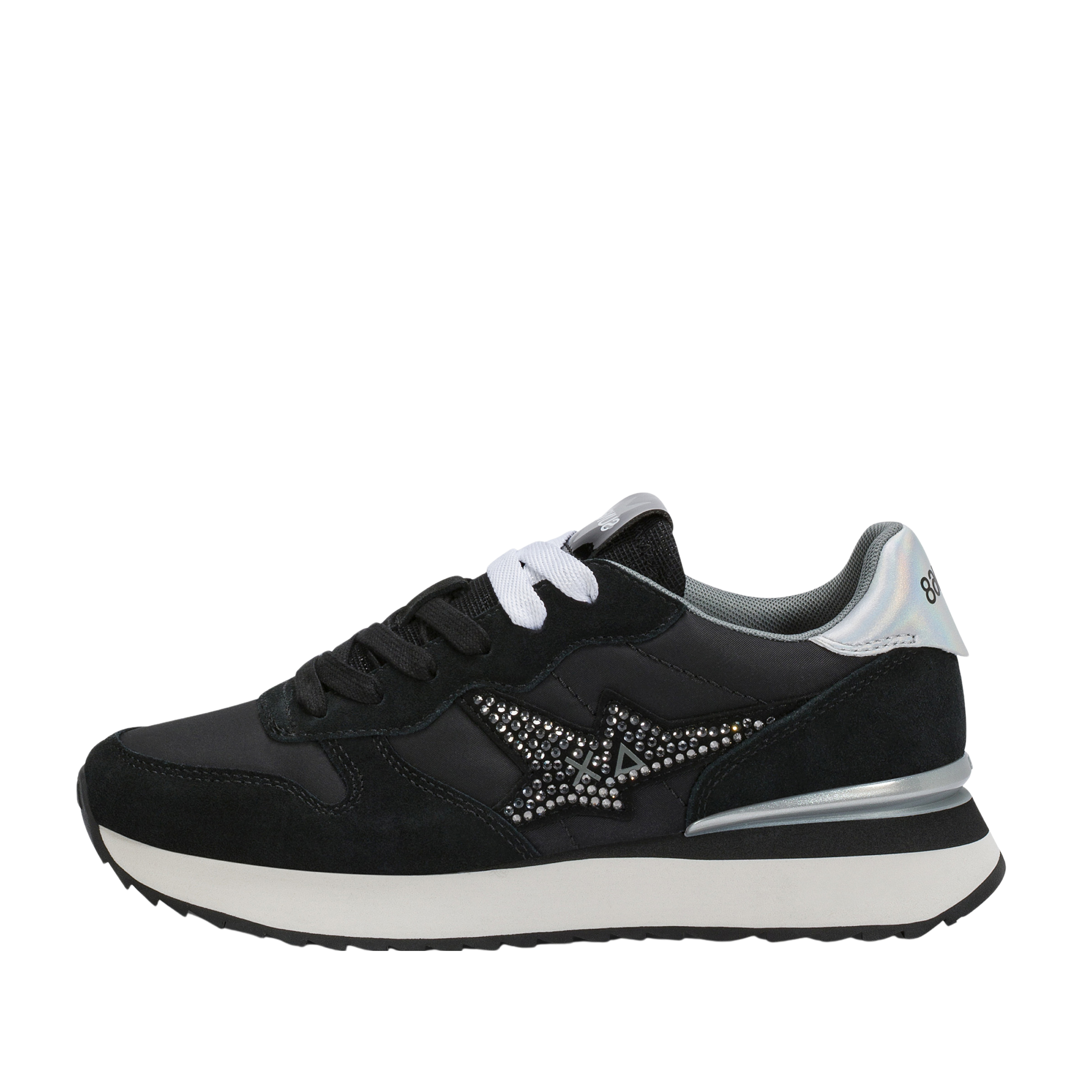 SNEAKERS PLATFORM Z46223 CON STRASS DONNA NERO