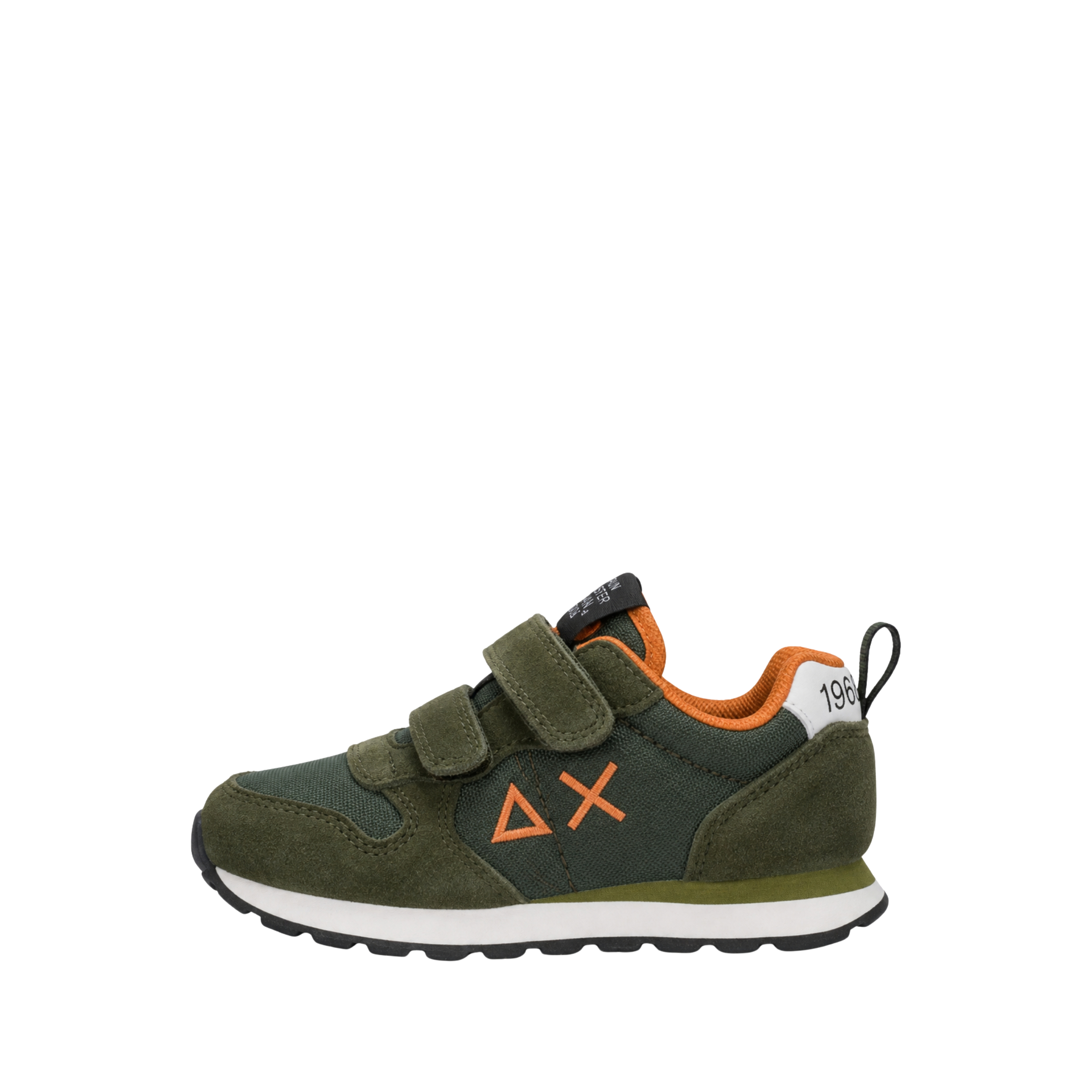 SNEAKERS BASSE CON DOPPIO STRAPPI BAMBINO VERDE