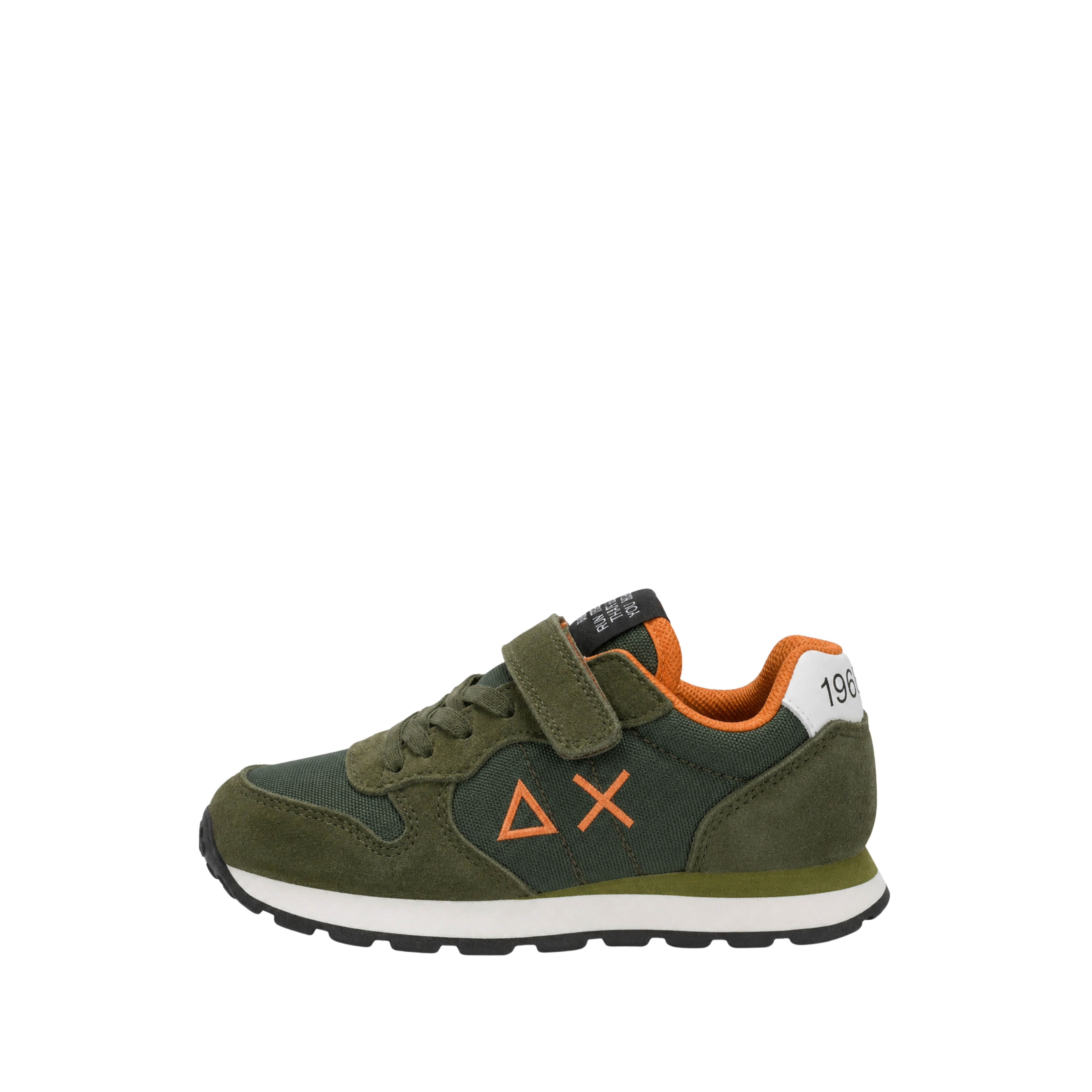SNEAKERS BASSE CON STRAPPO E LACCI BAMBINO VERDE