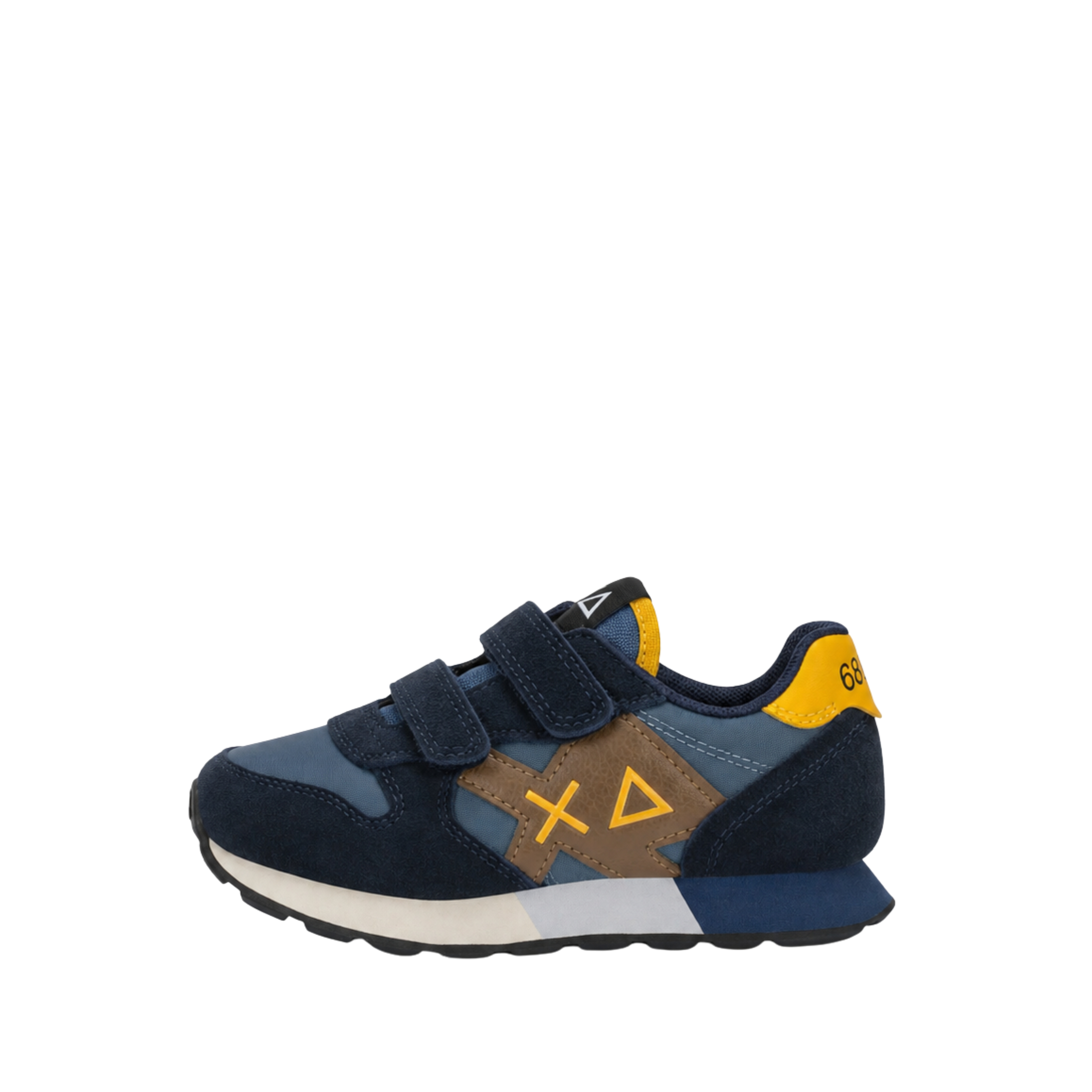 SNEAKERS BASSE CON DOPPIO STRAP BAMBINO BLU