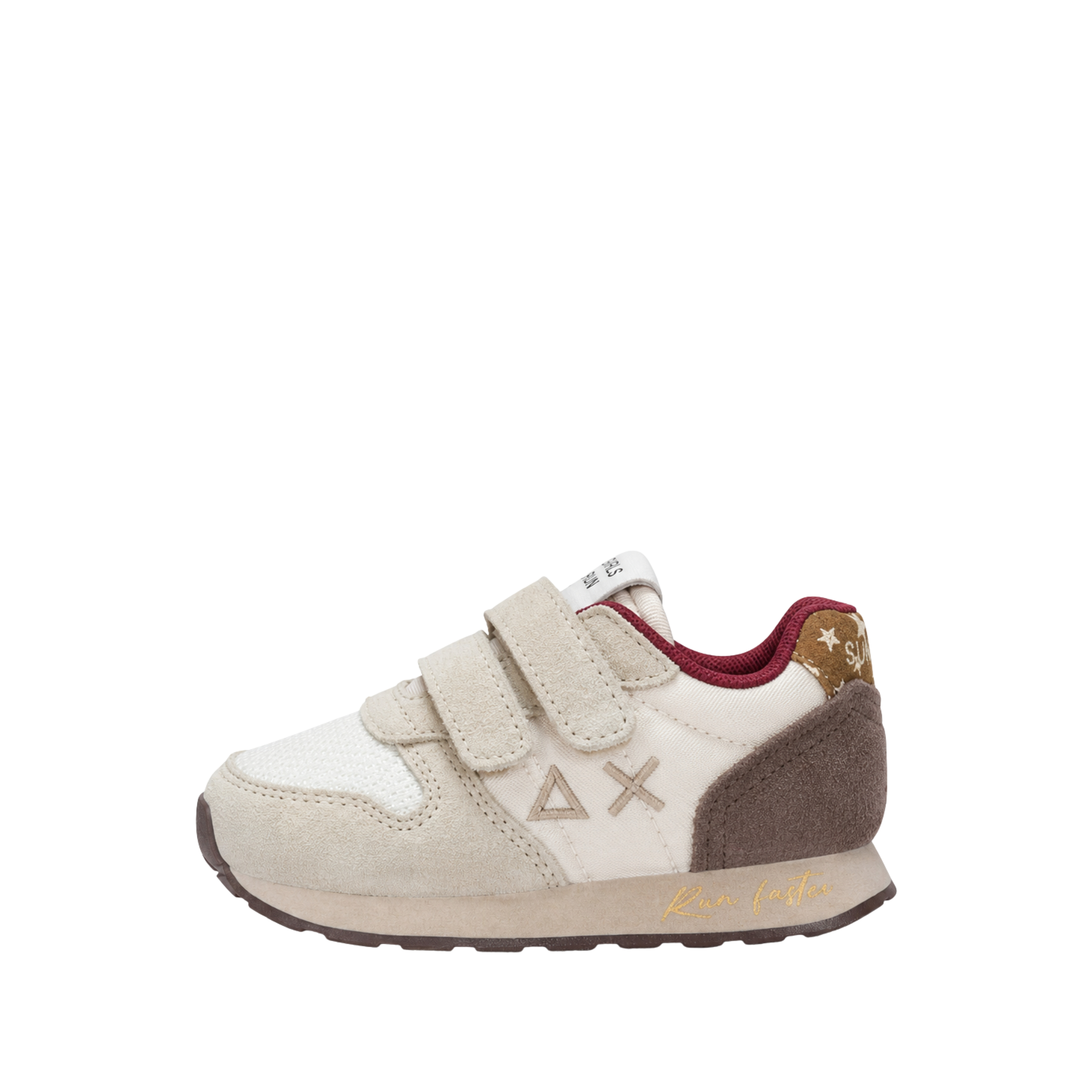 SNEAKERS BASSE CON DOPPIO STRAP BAMBINA BEIGE