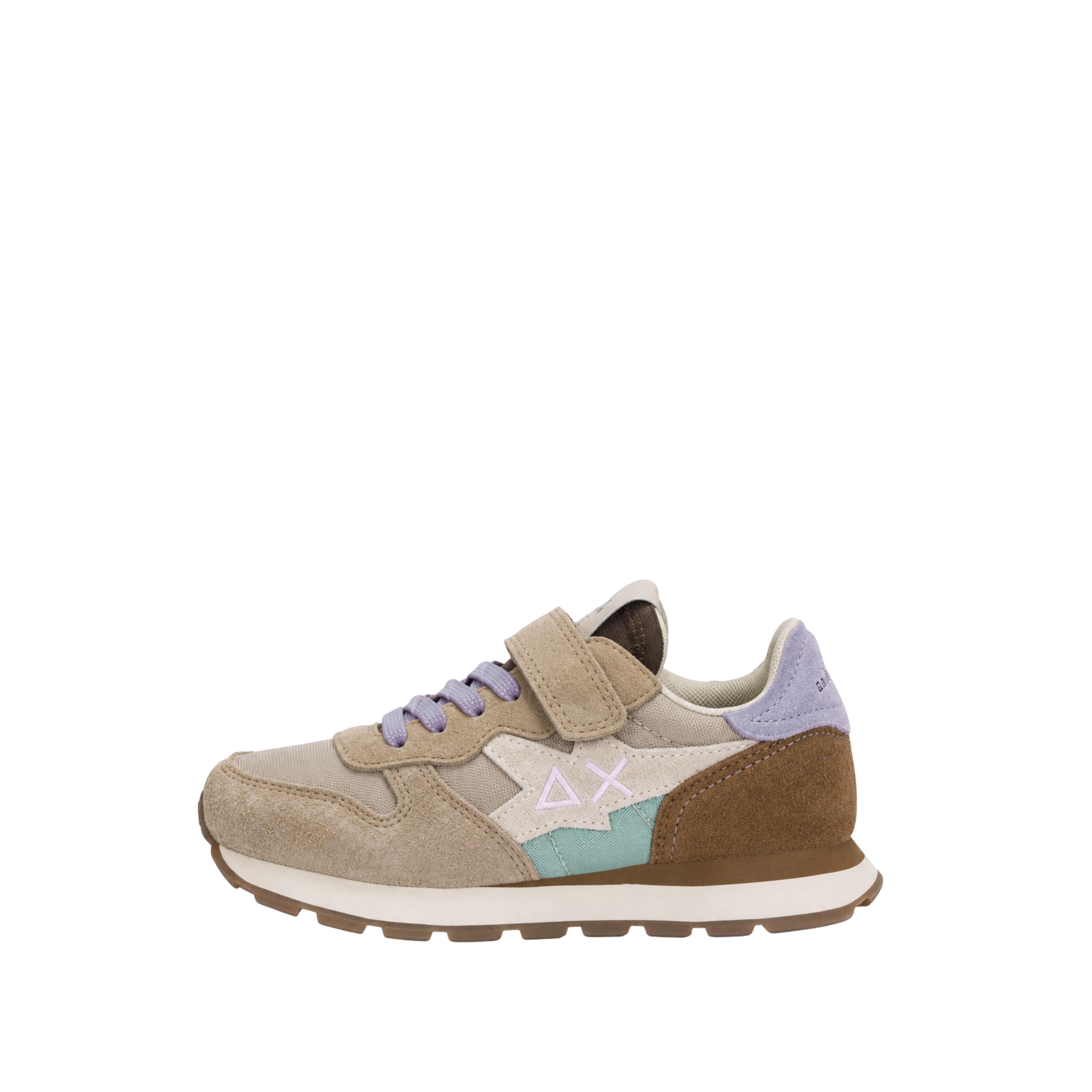 SNEAKERS BASSE CON LACCI E STRAPPI BAMBINA BEIGE