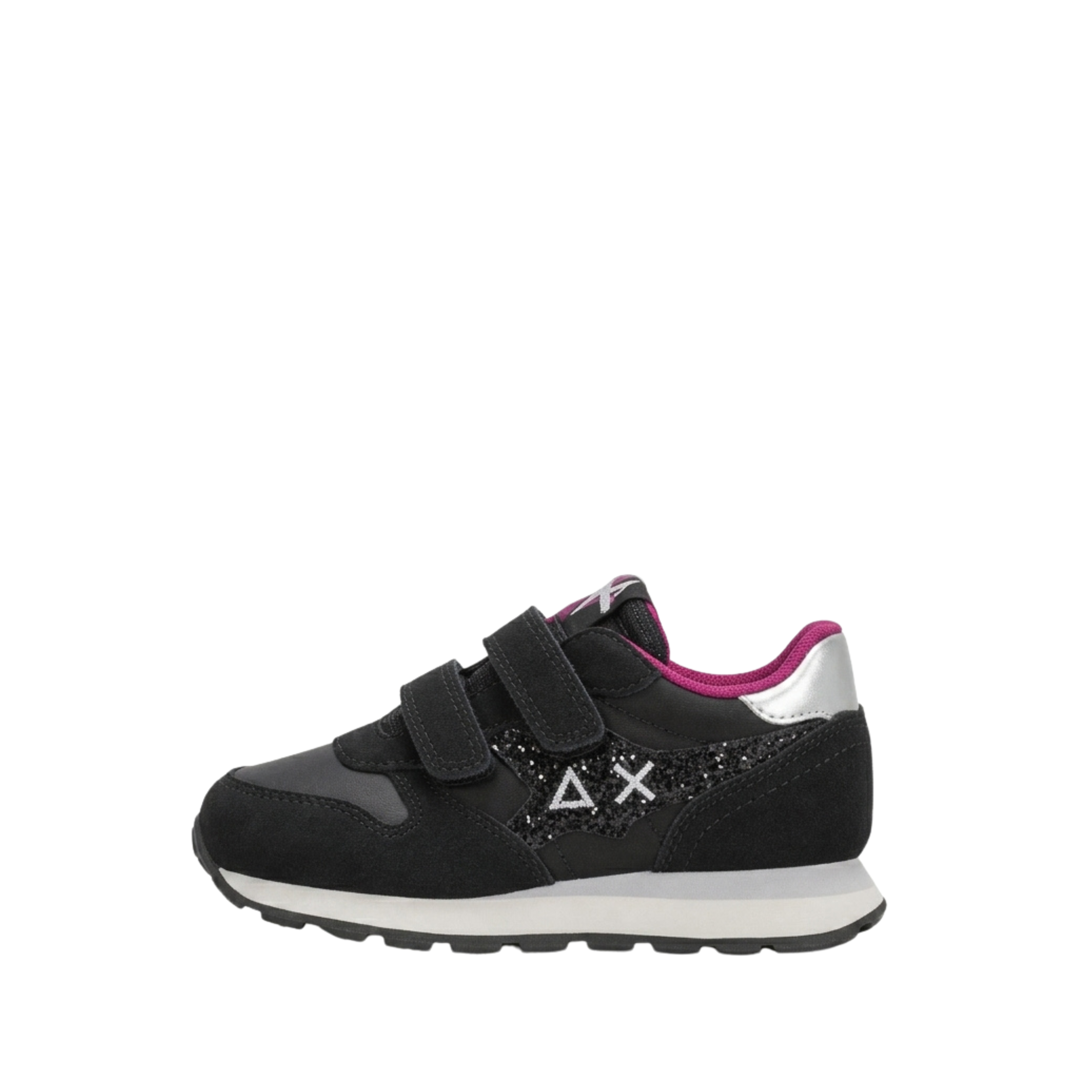 SNEAKERS BASSE CON DOPPIO STRAP BAMBINA NERO